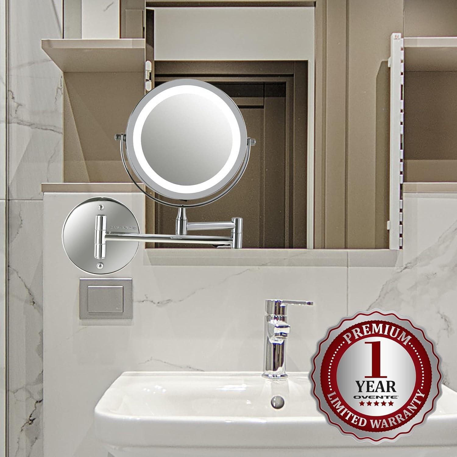 Ovente Concave LED Wall Mirror