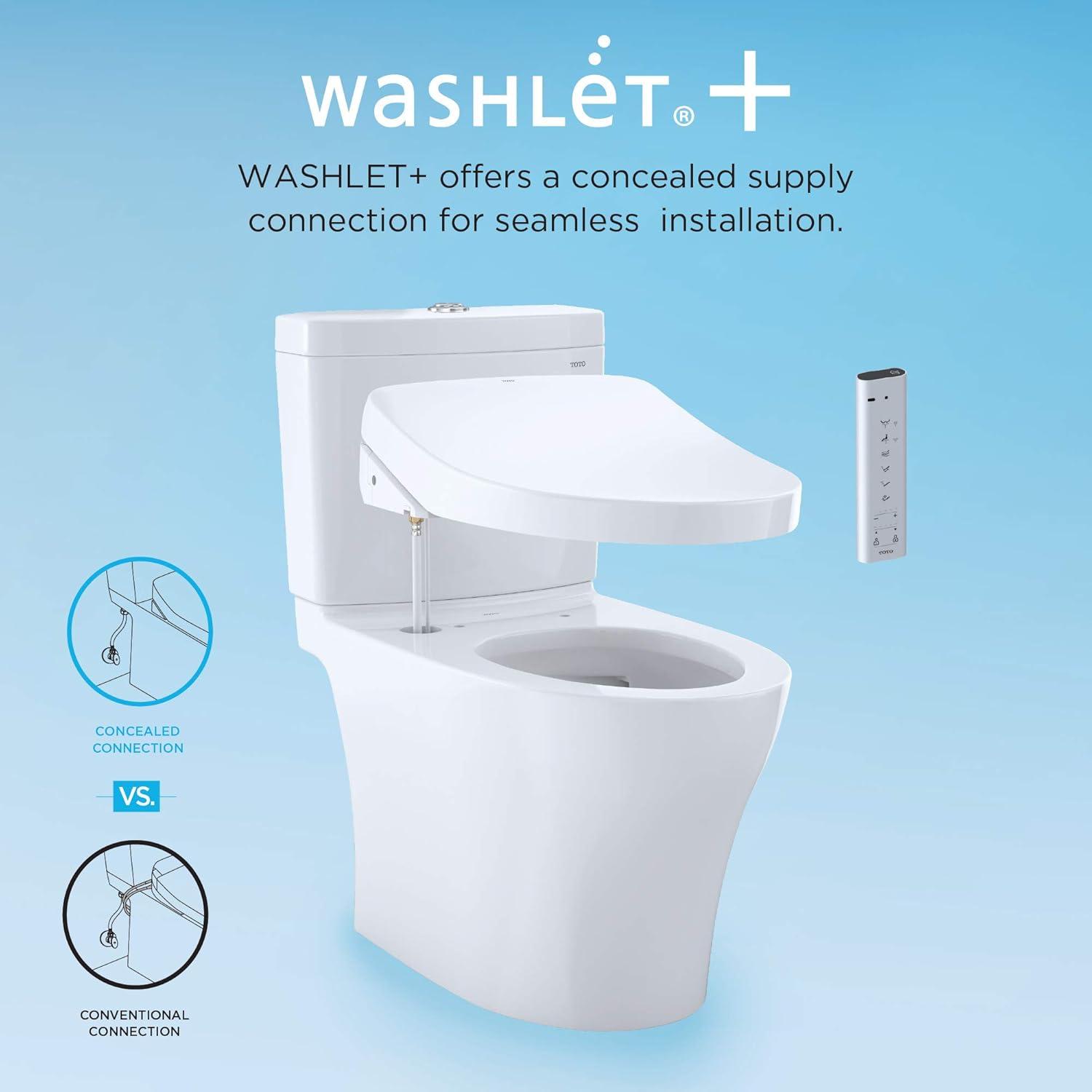 Aimes® 1.28 GPF Elongated One-Piece Toilet with S500e Electronic Bidet Seat