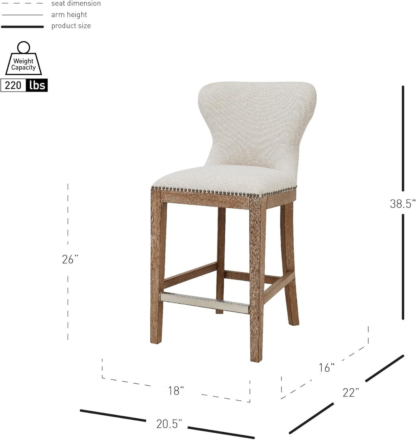 New Pacific Direct Dorsey Fabric Counter Stool