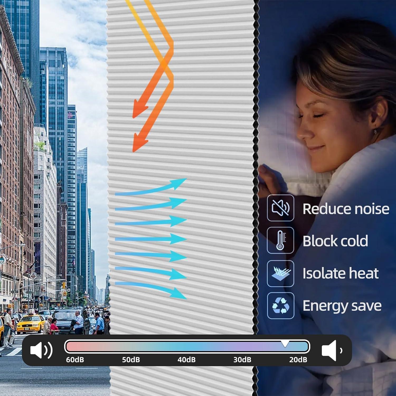 No-Drilling Interior Accordion Door, Retractable Folding Door with Aluminum Frame and Cellular Fabric, Waterproof and Heat Insulation, for Bedroom, Bathroom, Kitchen, Office(Grey