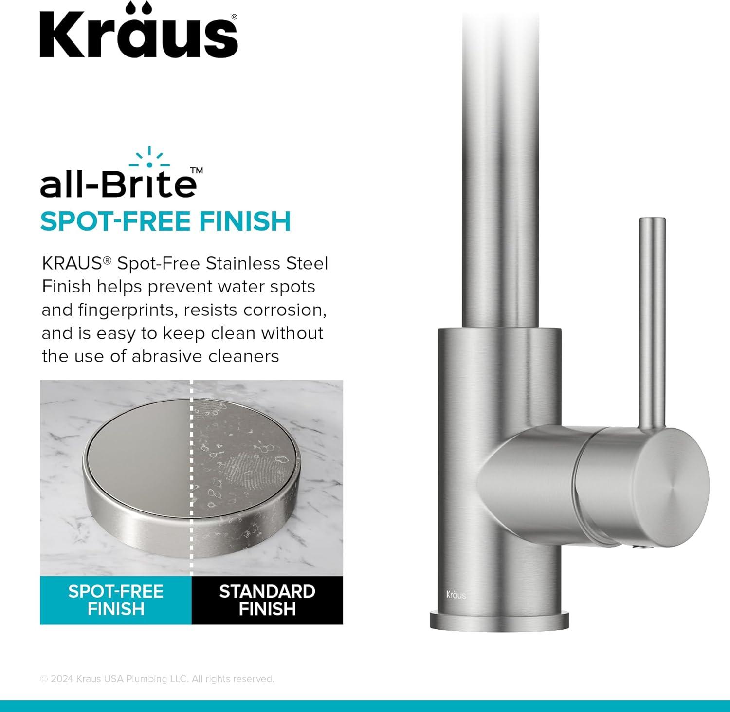 KRAUS Bolden Motion Sensor Single Handle Pull Down Touchless Kitchen Faucet