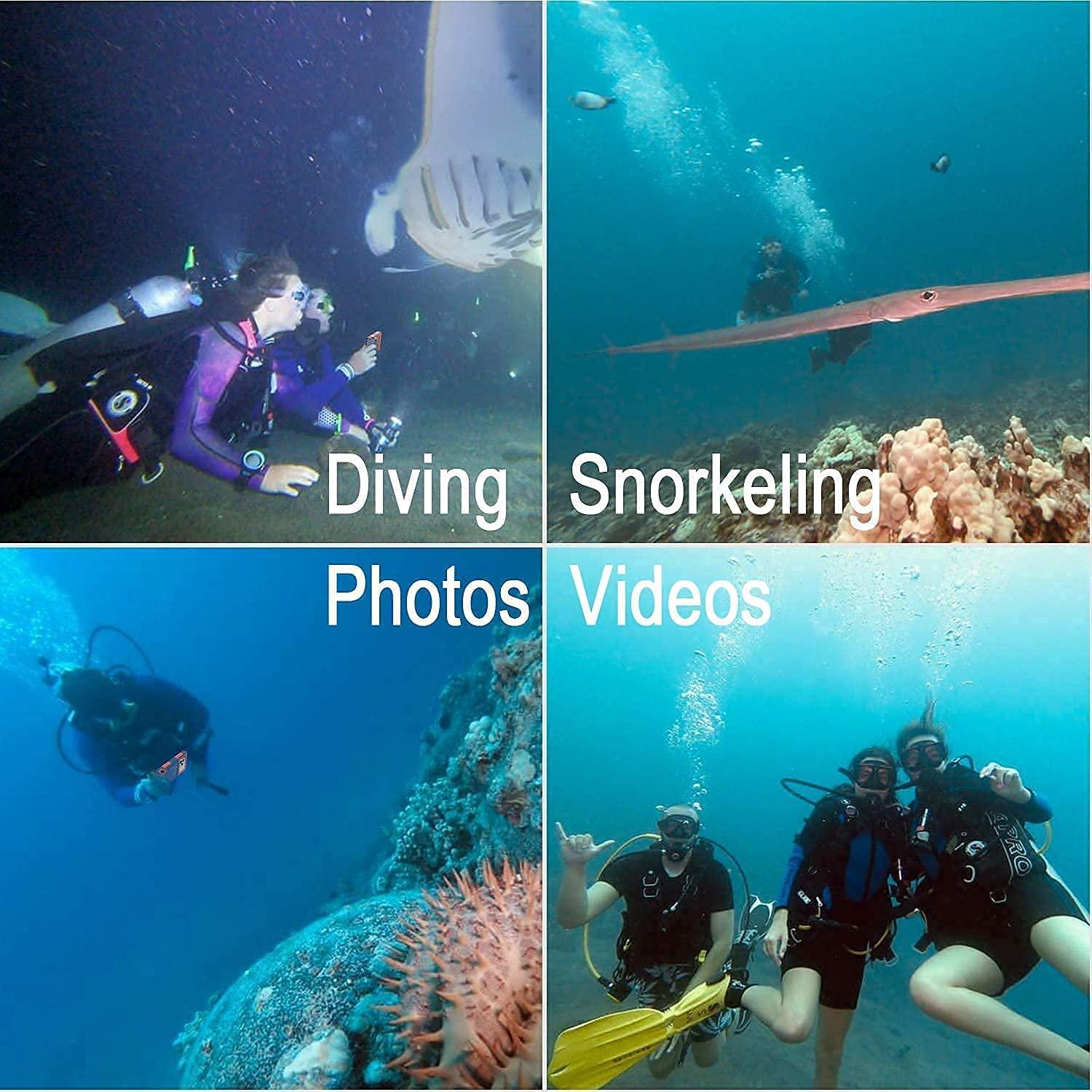 KOMI Professional Waterproof Underwater Snorkeling Phone Case for iPhone 11/8/7/6 Pro Max Mini Xr/X/Xs/Samsung Galaxy Note10/9/8/S10/9/8 Ultra Plus Professional screensizes Below 4.7inch Green