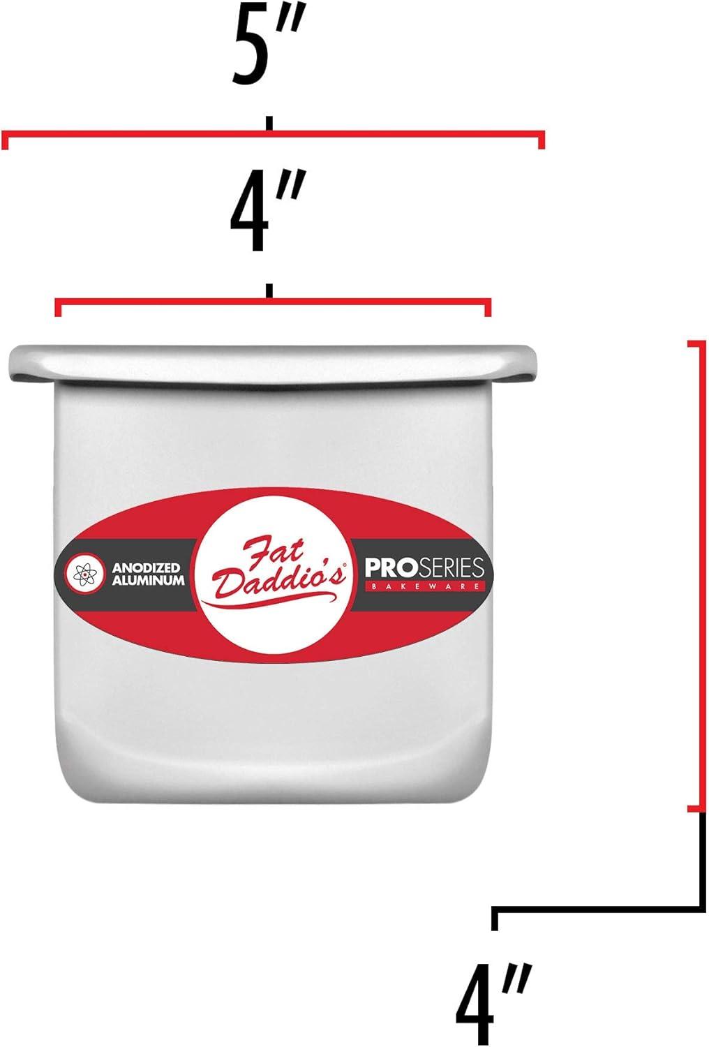 Fat Daddio's PSQ-444 Anodized Aluminum Square Cake Pan, 4 x 4 inch