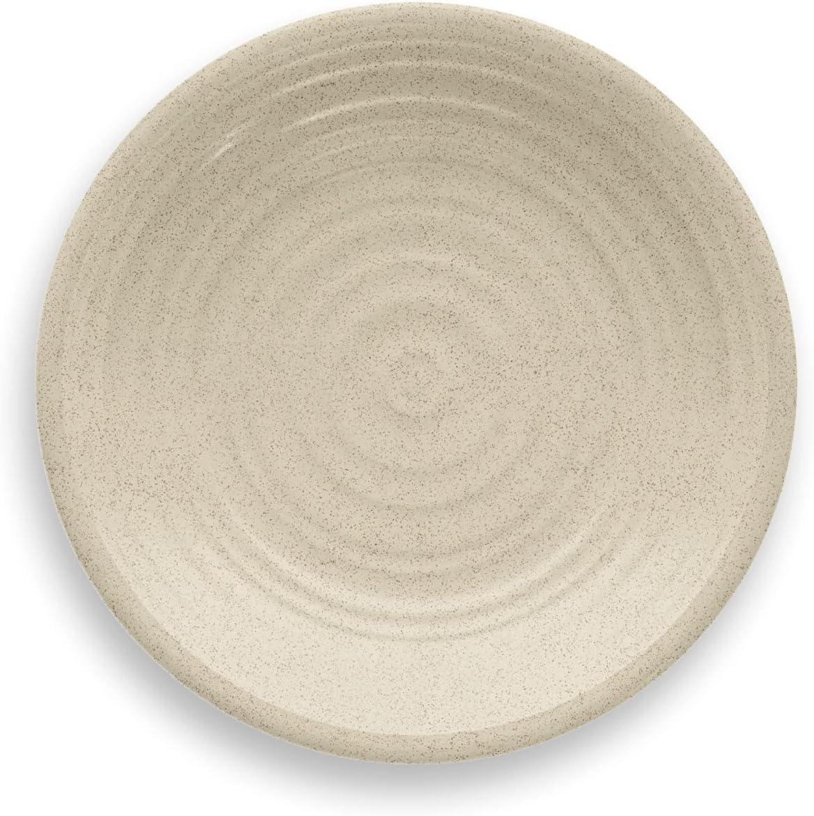 Abode Homewares TarHong Planta Artisan Solid Salad Plate, 8.5", Planta (Majority Plant Based with Melamine Binder), Shatterproof, Indoor/Outdoor Entertaining, Set of 6, Birch Matte