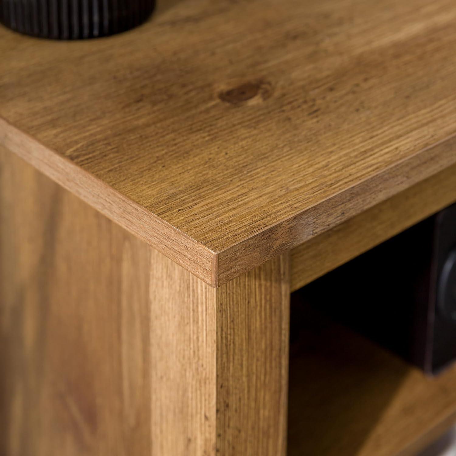 WE Furniture 24" H x 58" W x 16" Wood TV Media Stand Storage Console