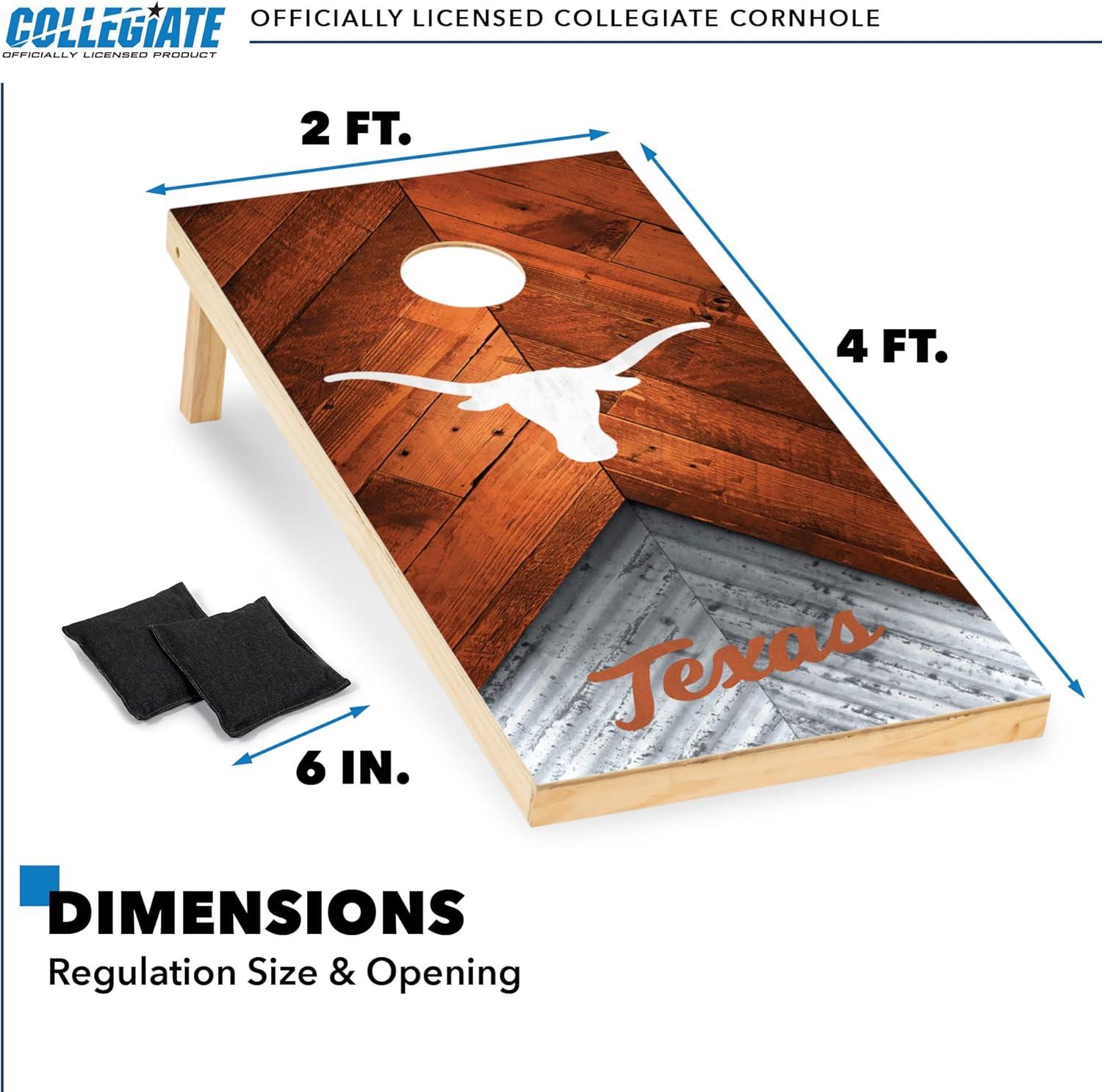 NCAA Texas Longhorns 2'x4' Wood Cornhole Set