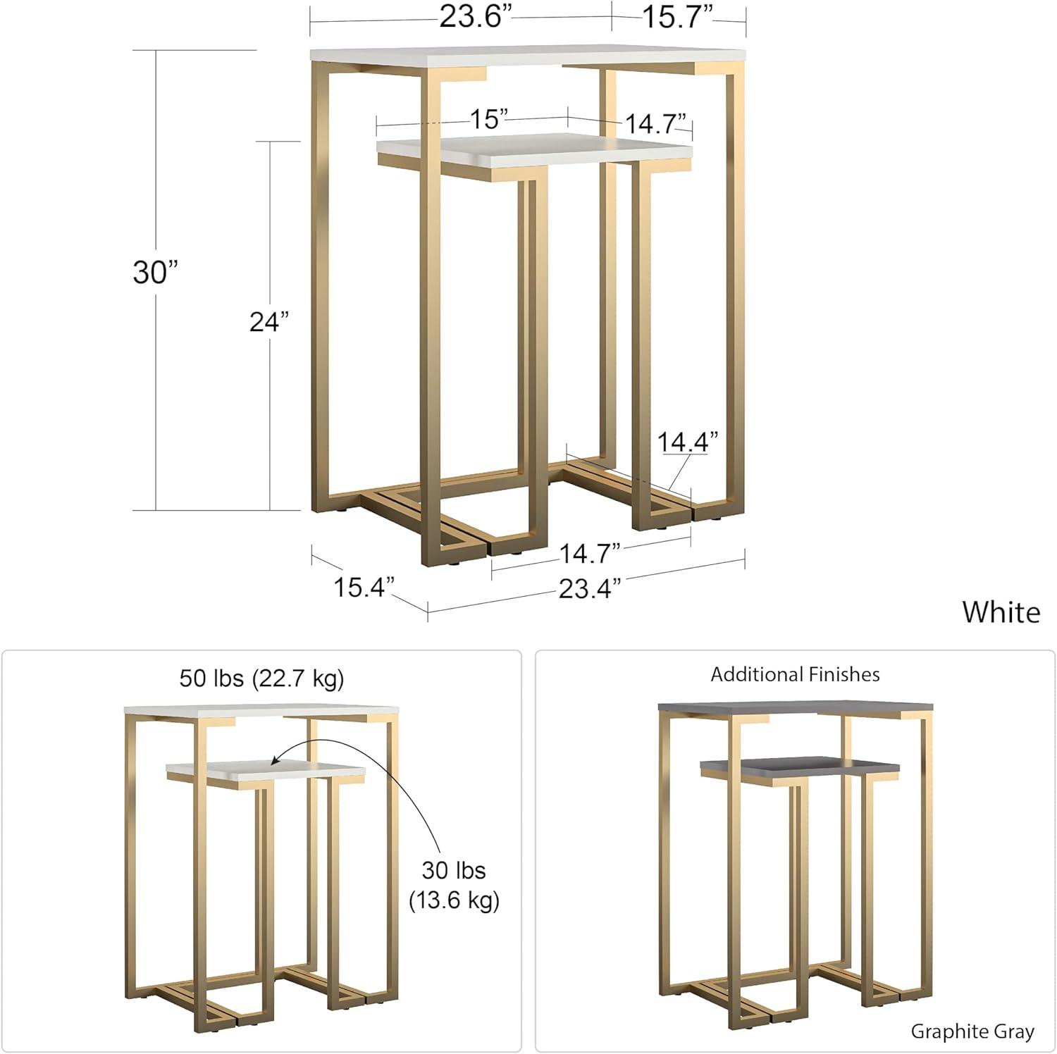 Camila Sled Nesting Tables with Storage