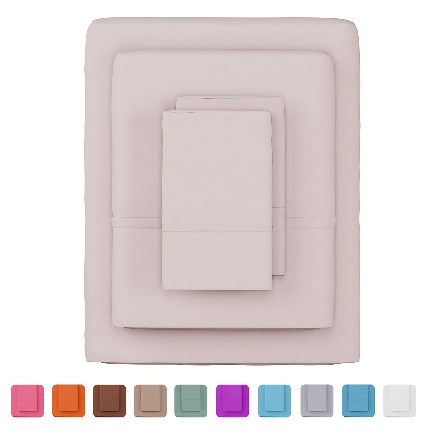 Lavish Home Series 1200 Brushed Microfiber Sheet Set - Wrinkle, Stain & Fade Resistant Bed Linens & Pillowcases