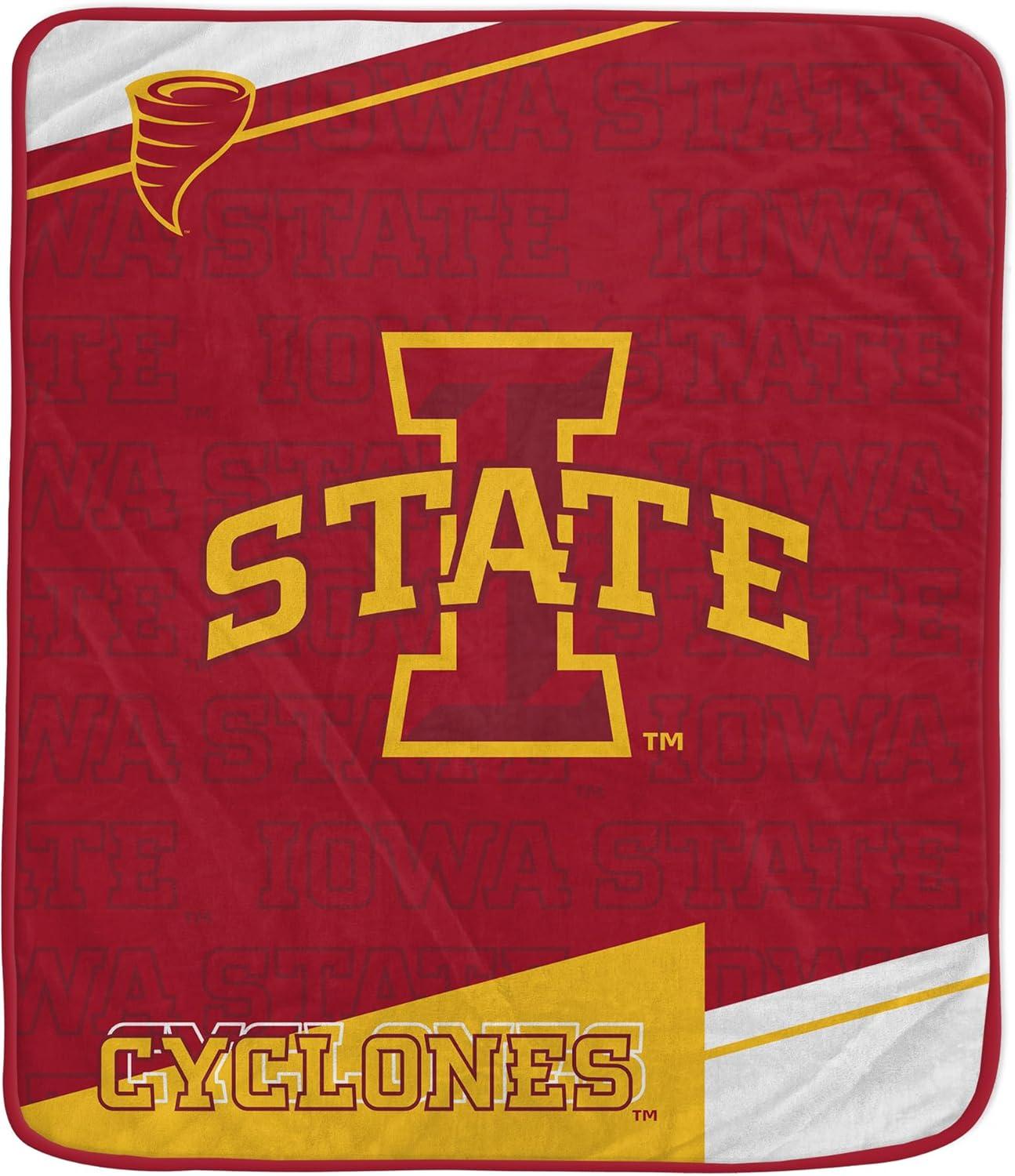 Iowa State Cyclones Red and Yellow Fleece Blanket