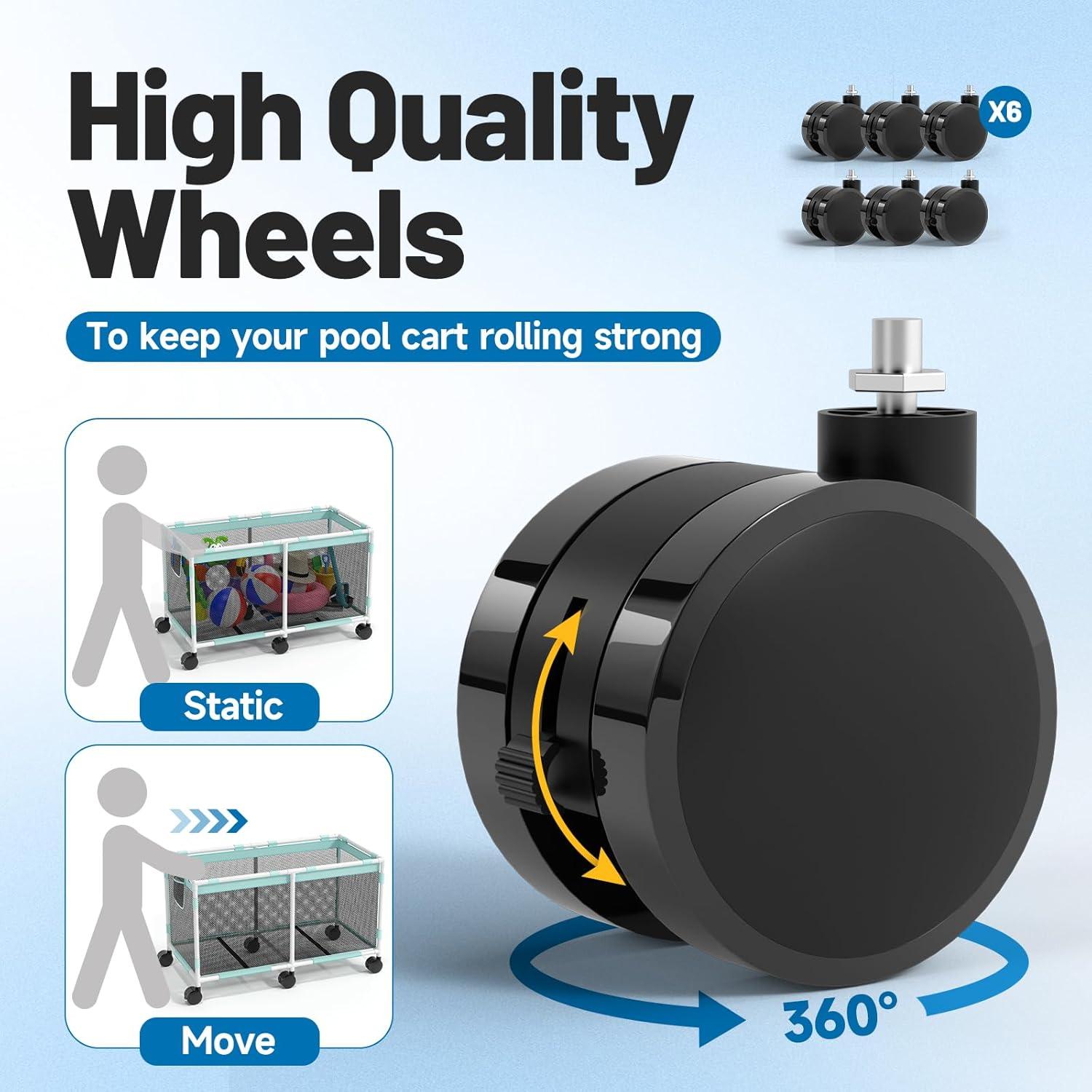 Rebrilliant 007D93BB8F684D4CA4067711D7E12131 Extra Large Pool Storage Bin, 235 Gallons, Waterproof & Heat-Resistant Pvc Mesh, Easy Assembly, 69" L X 32" W X 35" H, Vitality Mint