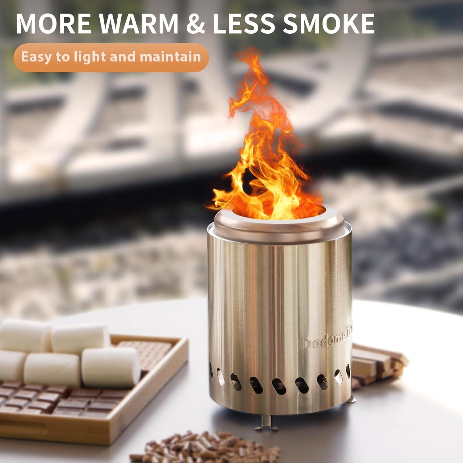 5.5inch Mini Fire Pit for Table, Small Tabletop Fire Pit , Outdoor Fire Pit Tabletop with Carry Bag,Stainless Steel, Blue