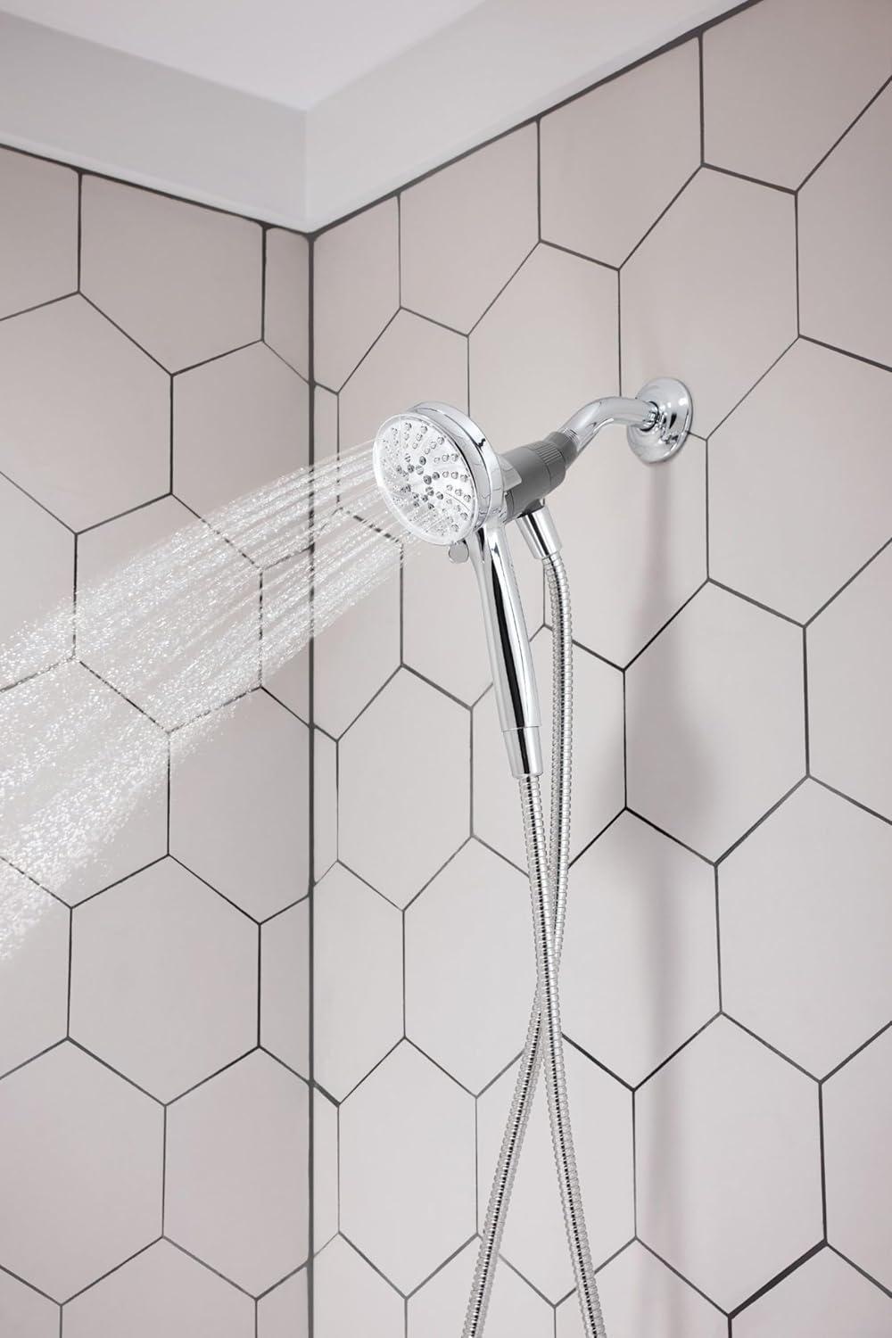 Chrome Handheld Showerhead with Magnetic Docking System