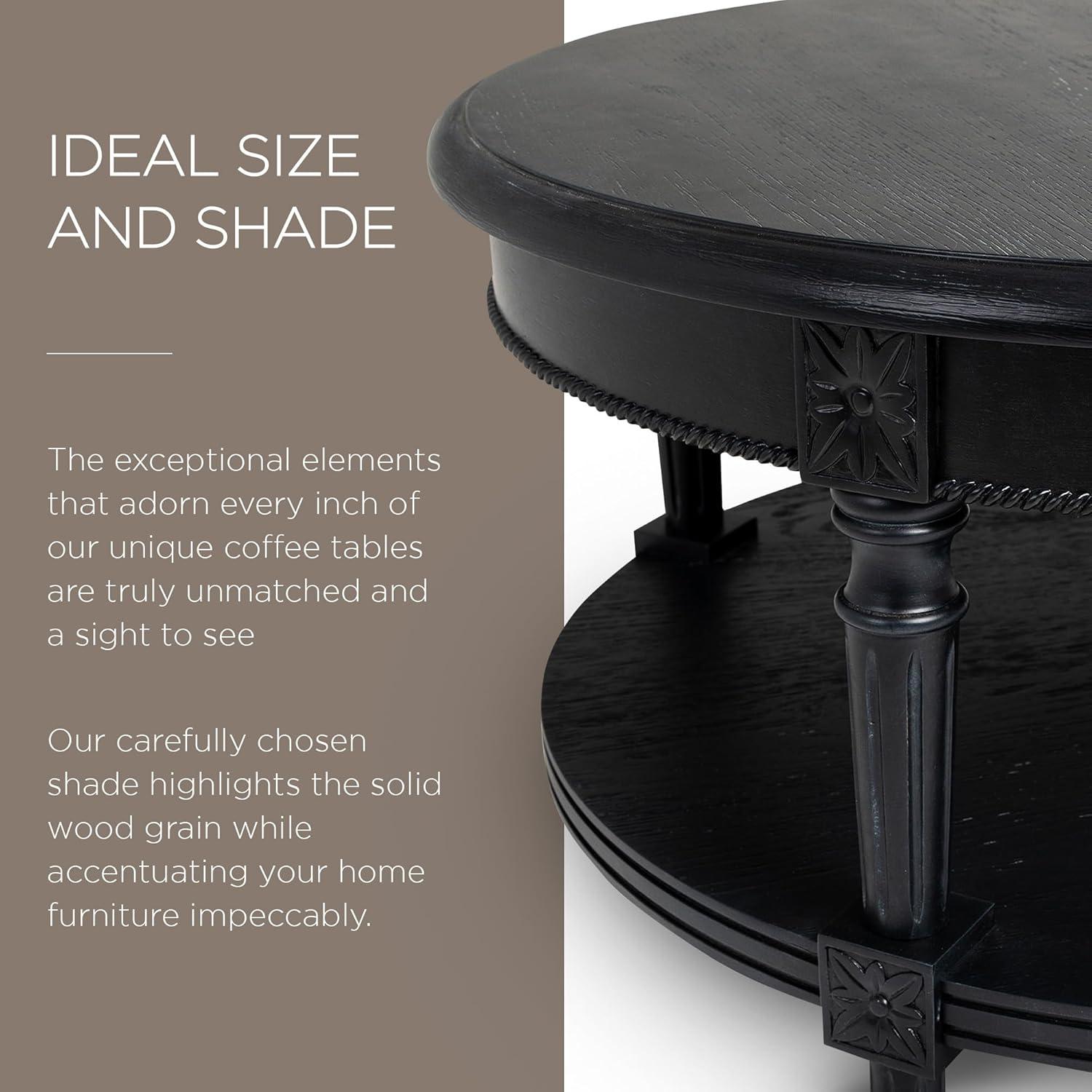 Maven Lane Pullman Round Wooden Coffee Table