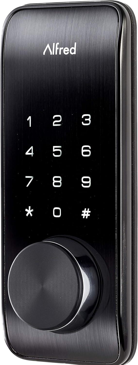 Black Electronic Smart Deadbolt with Touchscreen Keypad