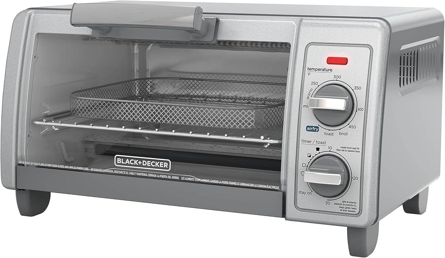BLACK+DECKER Crisp N Bake 1200 W 4-Slice Air Fry Toaster Oven