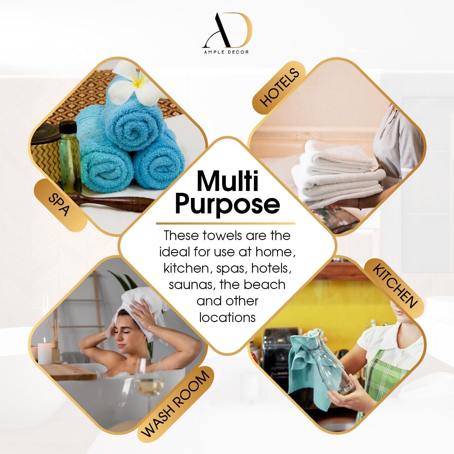 Ample Decor Mulaayam 100% Cotton Popcorn Textured Towel Collection