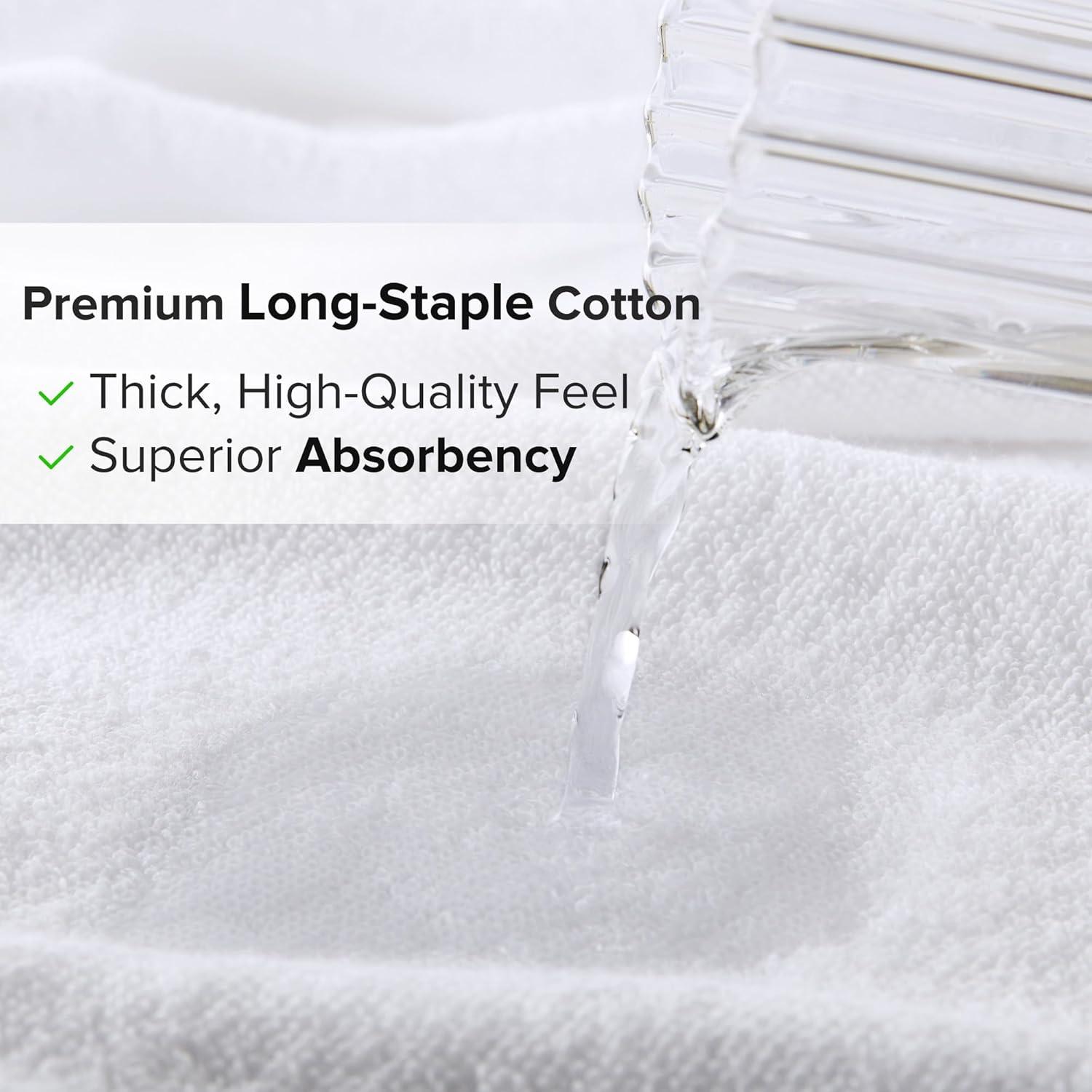 Ixir 4 Pieces Bath Towel Set for Bathroom, Turkish Towels 100% Cotton 27x54 in Extra Large Bath Towels 4-Pack, Bathroom Shower Towels, White