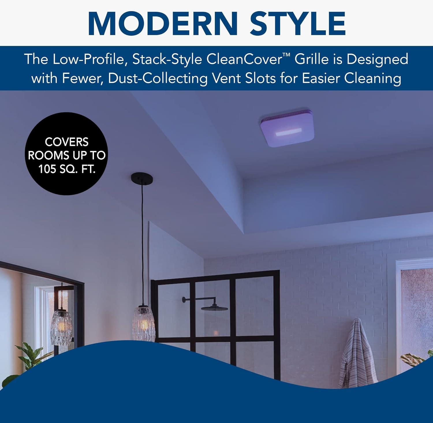Broan Fg1000vvs Surfaceshield Antibacterial Led Lighted Exhaust Fan Upgrade Grille Powered