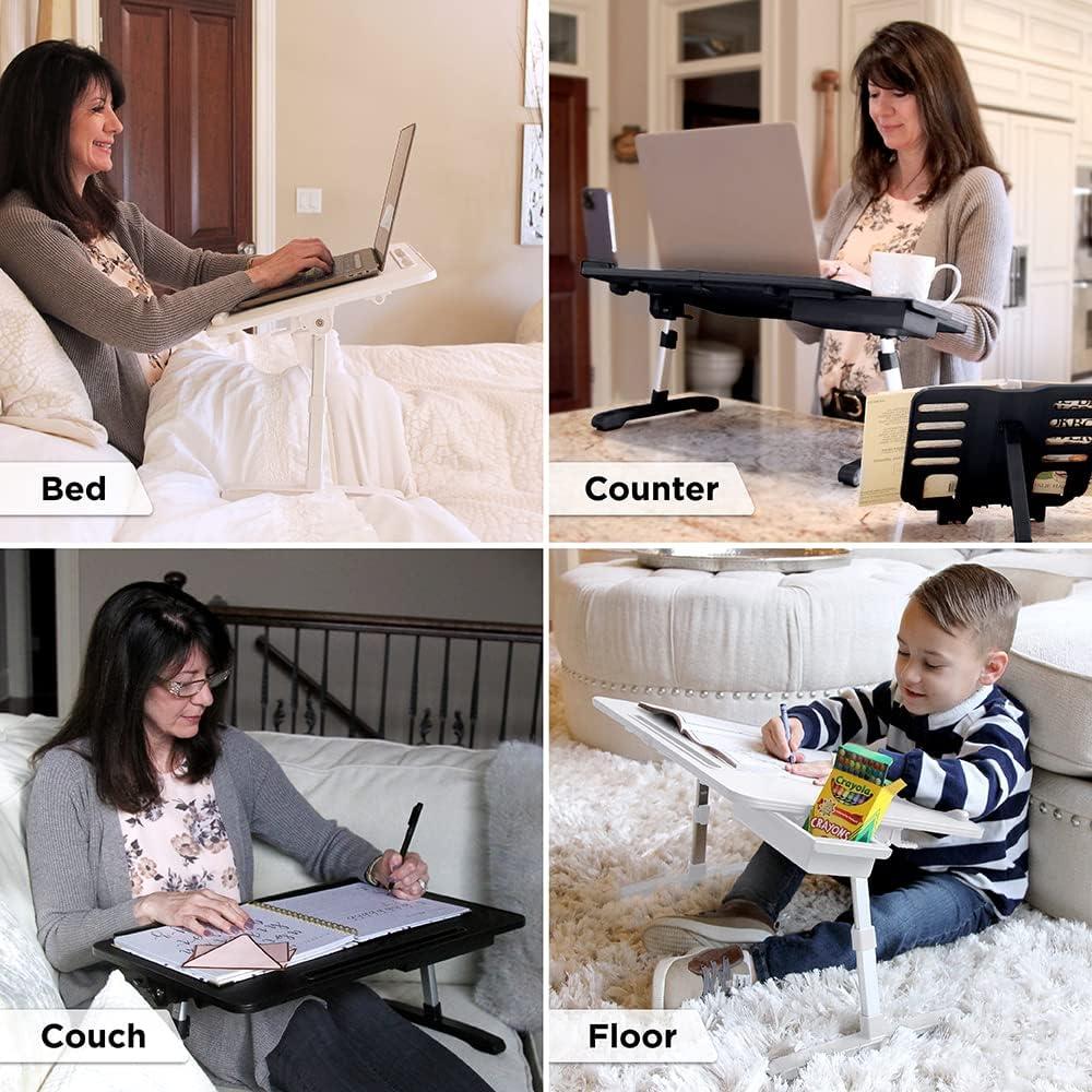 Limitless TotalDesk Portable Workstation Lap Desk with 12.3" Adjustable Height and Tilt 5.8lb - Black