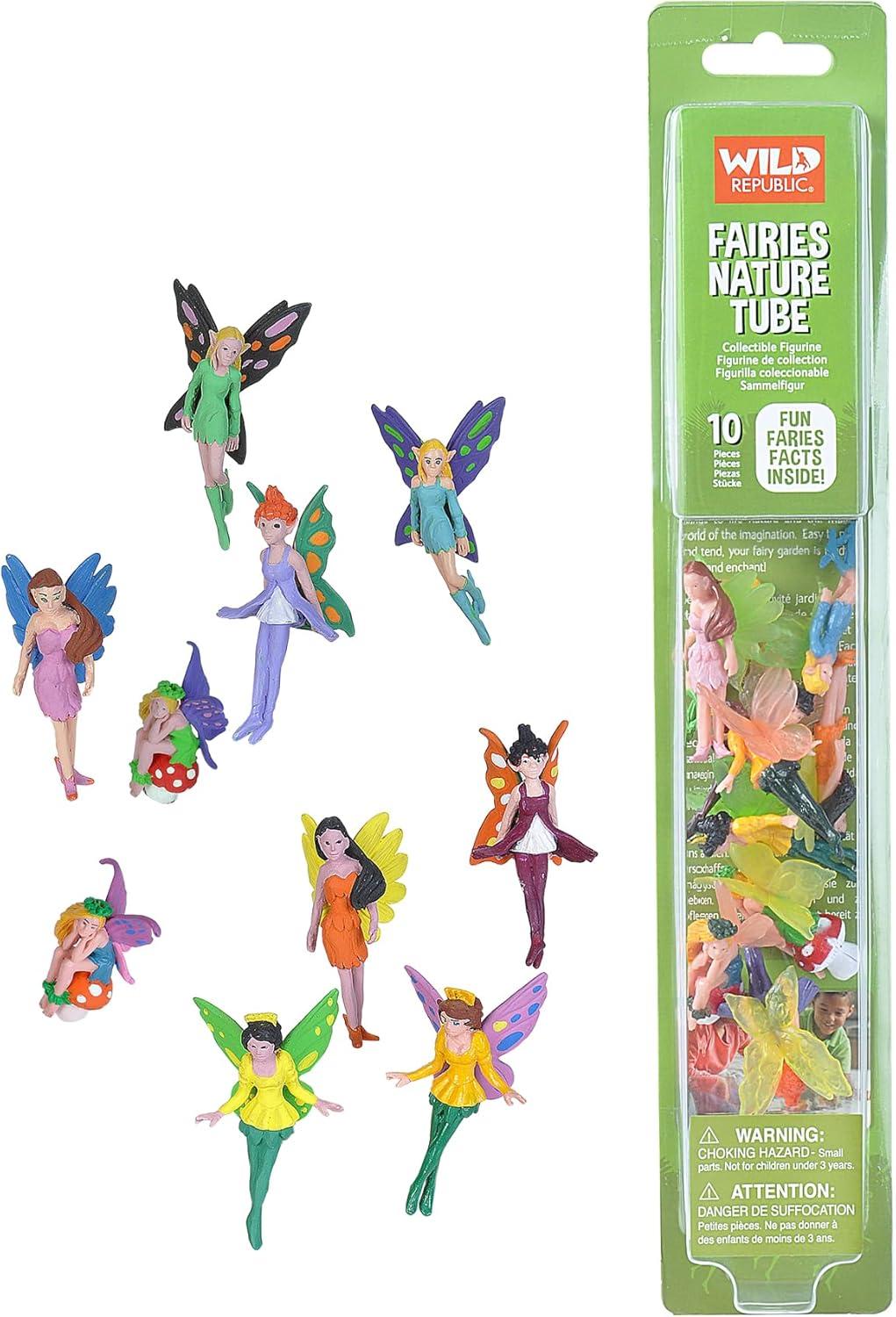 Wild Republic Nature Tube Fairy Figurines, 10 Pieces