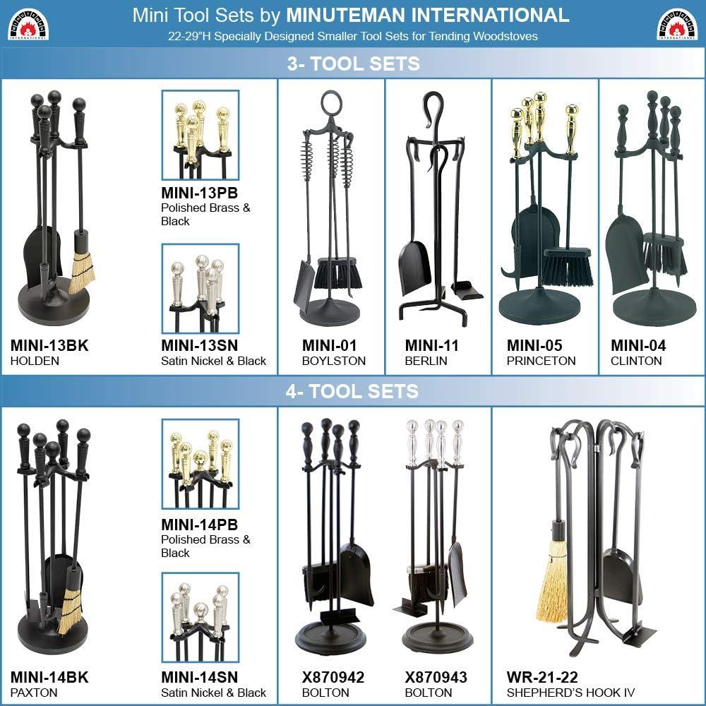 Holden Mini Fireplace Tool Set, Black