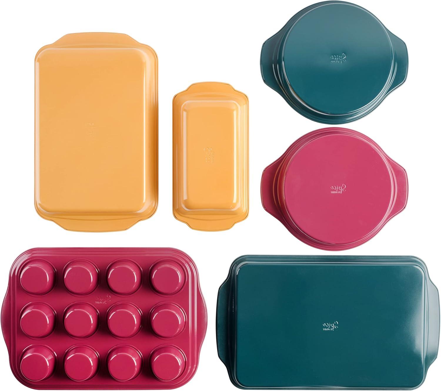 Savory Saffron 6-Piece Multicolor Ceramic Nonstick Bakeware Set