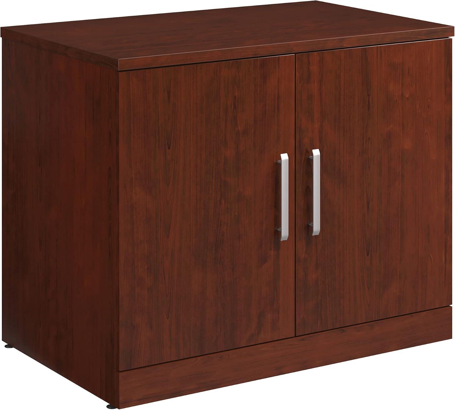 Sauder Affirm Engineered Wood Storage Cabinet With Doors in Classic Cherry