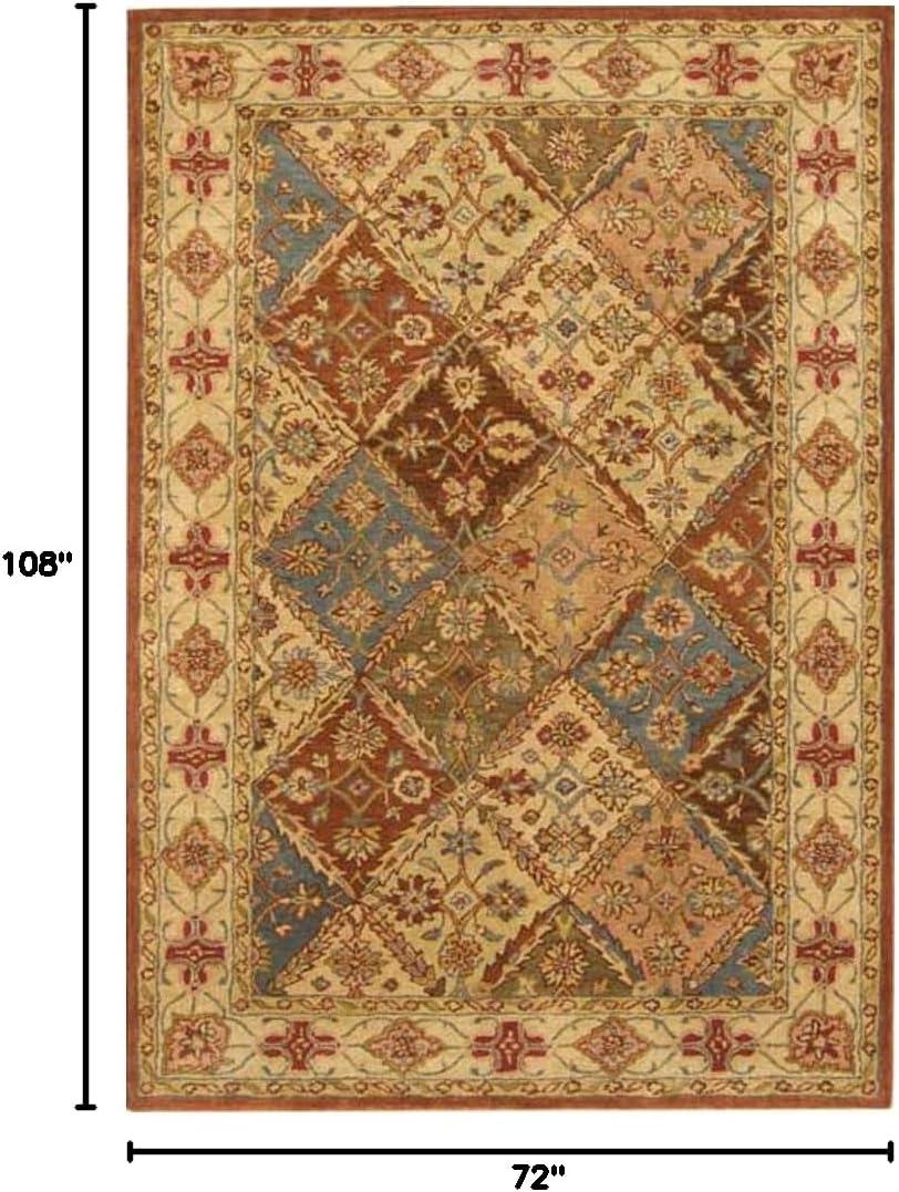 SAFAVIEH Heritage Abbey Traditional Wool Area Rug, Beige, 6' x 9'