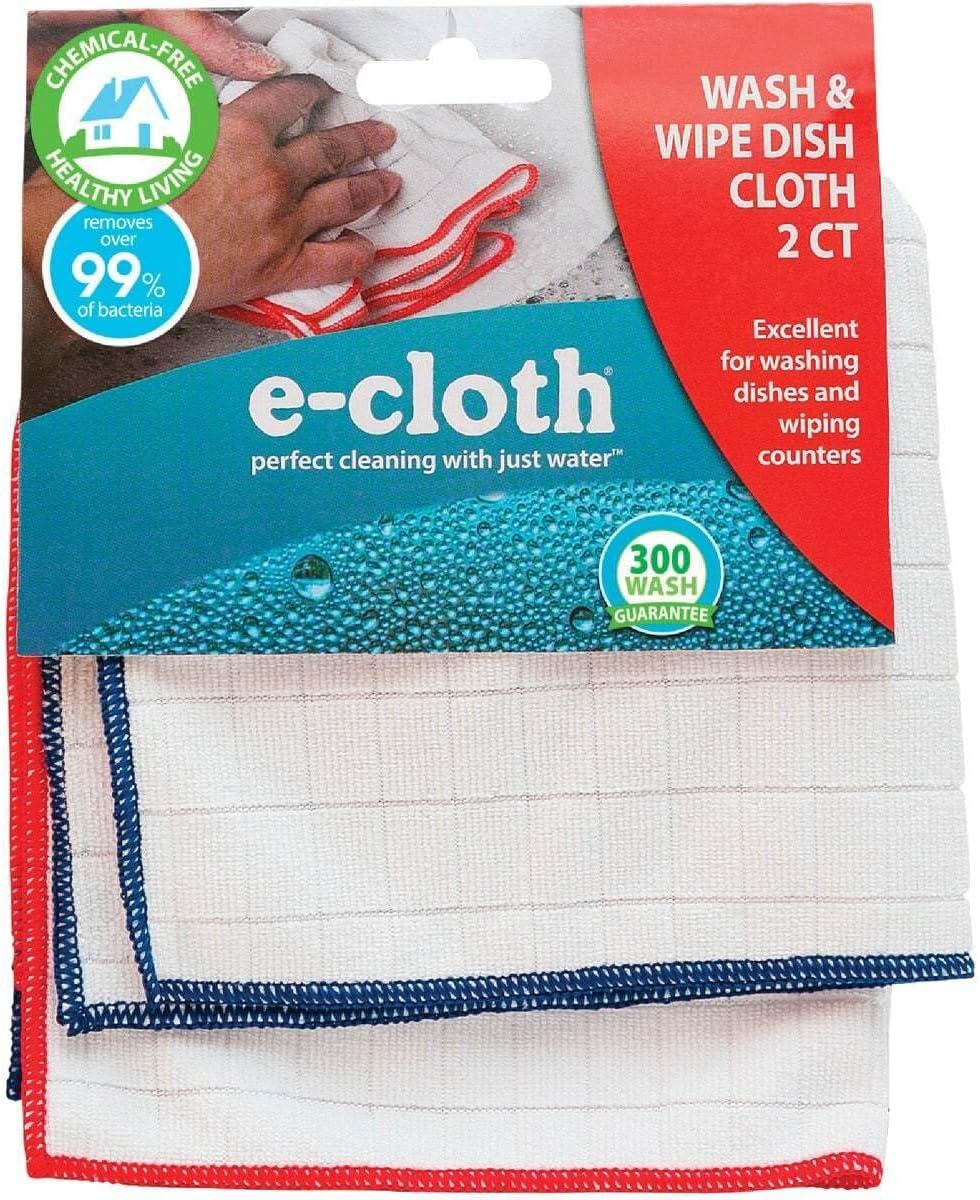 Red and Blue Microfiber Kitchen Cleaning Cloth Set, 2 Pack