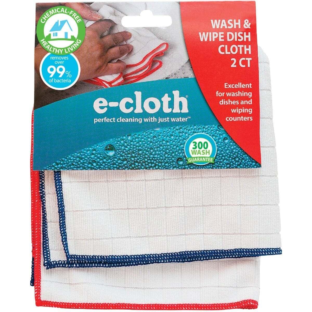 Red and Blue Microfiber Kitchen Cleaning Cloth Set, 2 Pack