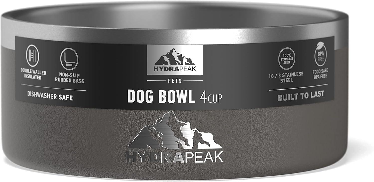 Hydrapeak Non Slip Stainless Steel Dog Bowl