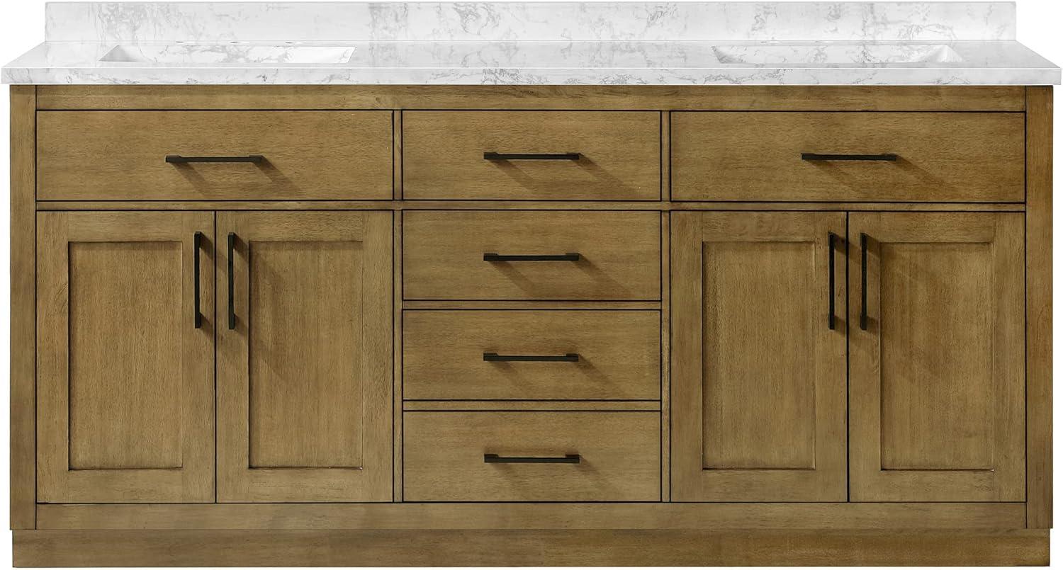 OVE Decors Athea 72 in. W Bath Vanity with Premium Countertop and Power Bar