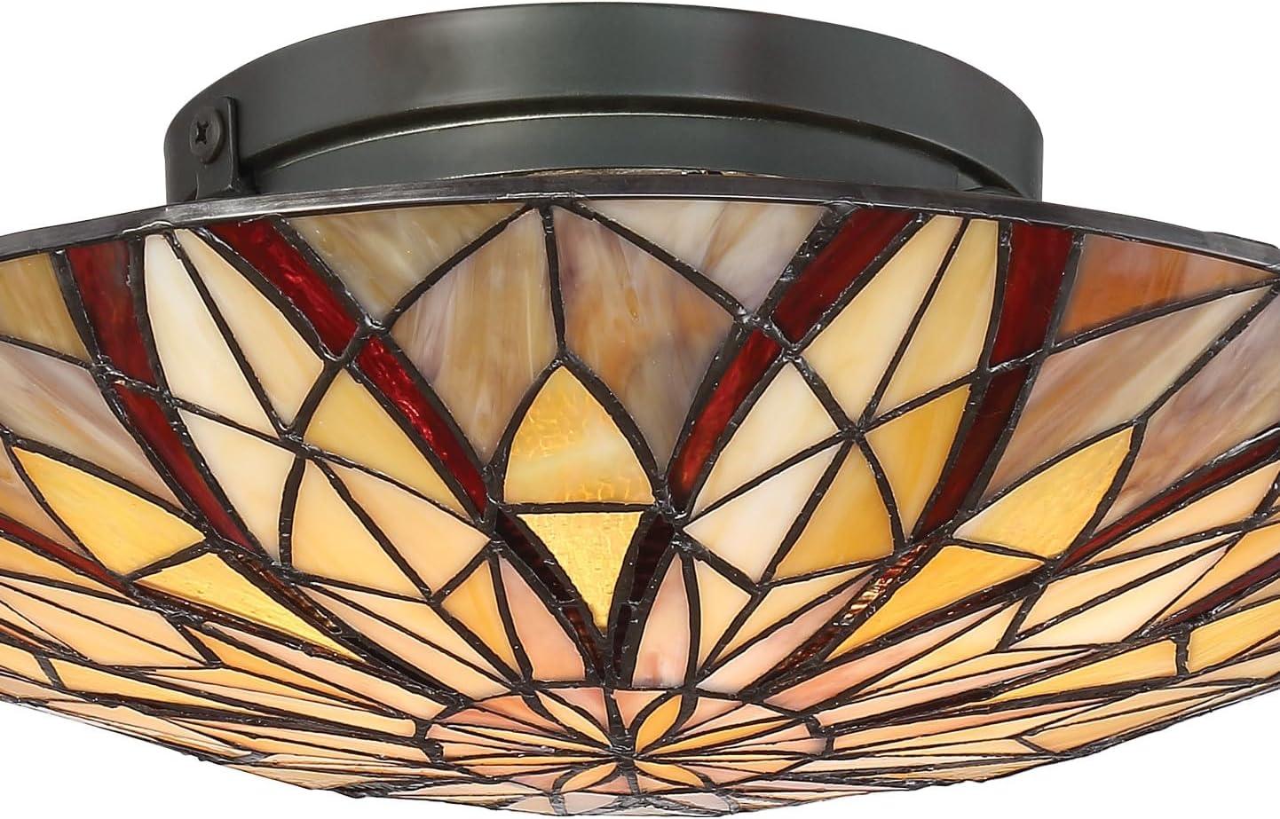 Quoizel Tfvy140 Victory 2 Light 17" Wide Flush Mount Ceiling Fixture - Bronze