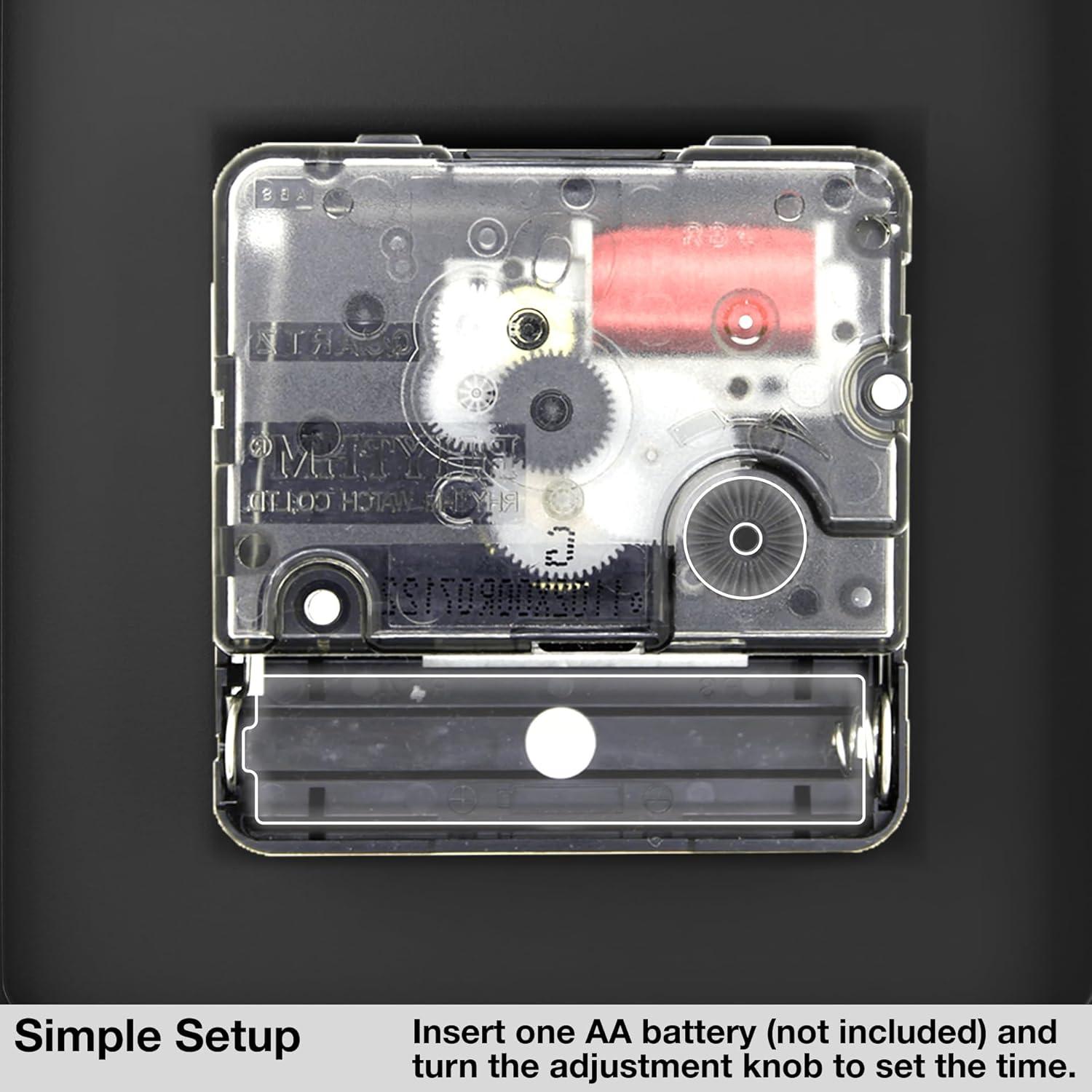 Driini Modern Mid Century Desk & Shelf Clock for Mantle, Bedroom Nightstand