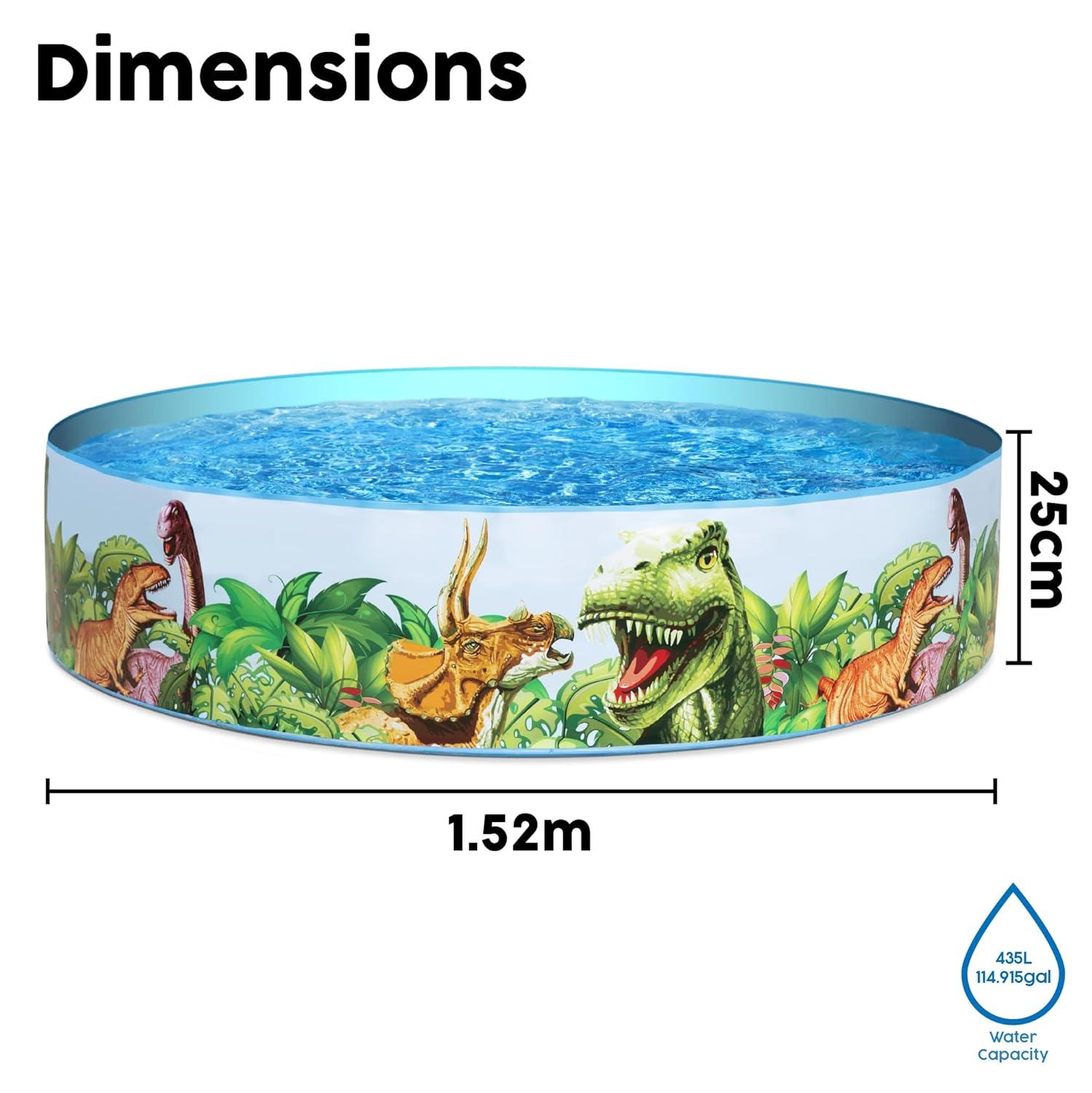 Bestway BW55022-20 Dinosaurous Fill 'N Fun Kiddie Paddling Pool, 1.83 m x 38 cm One Size,Multicolor