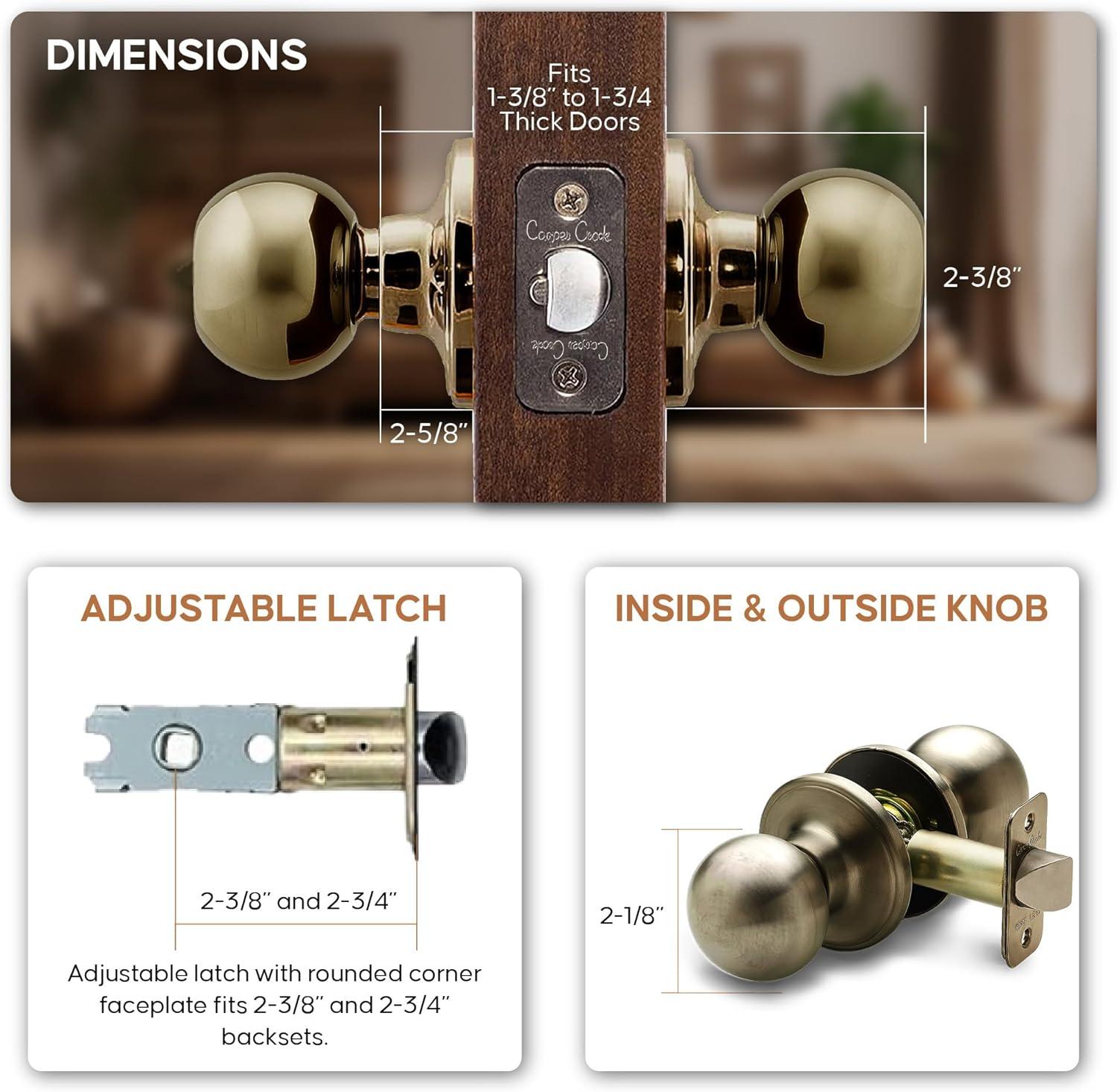 Ball Passage Door Knob with Round Rosette