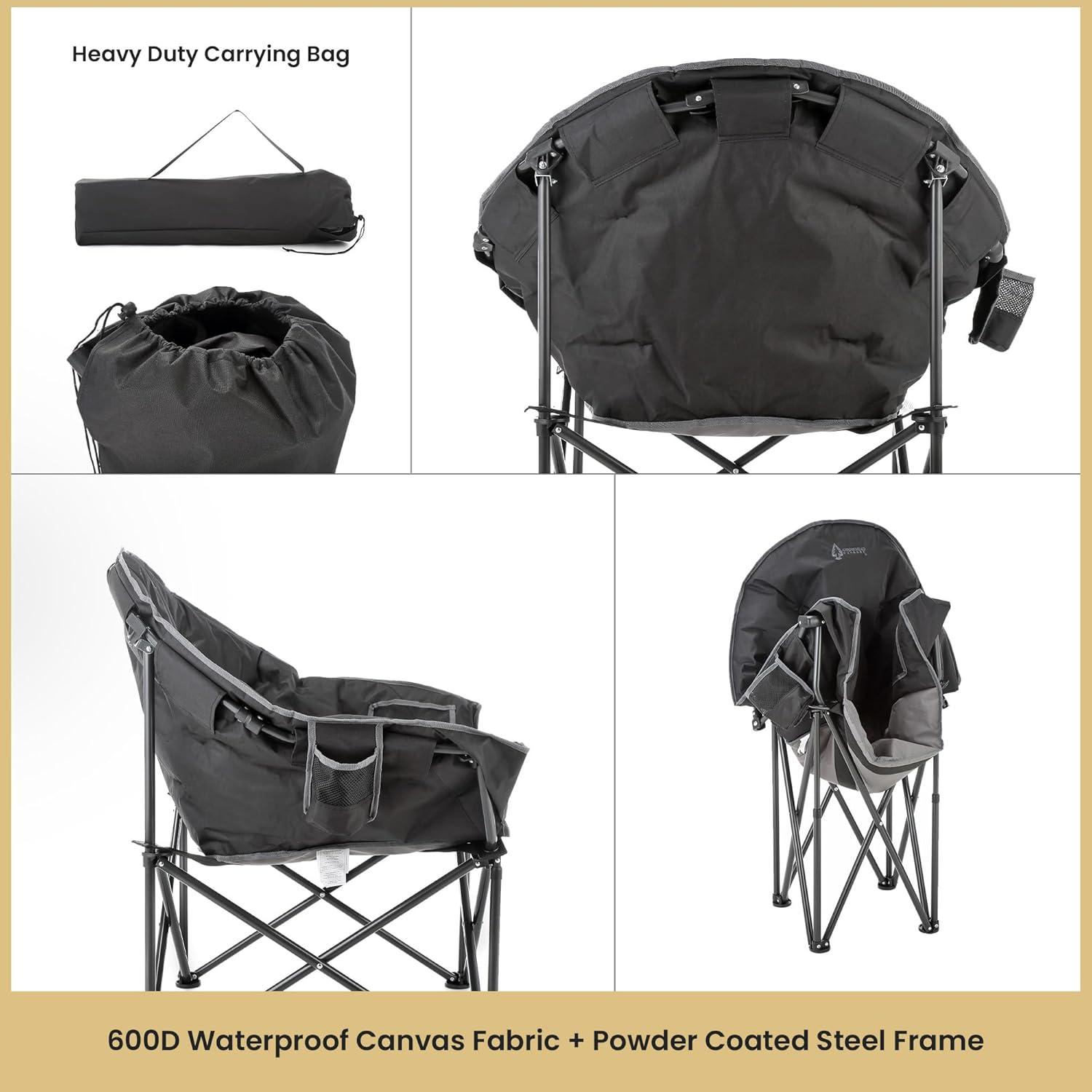 Folding Camping Chair with Cushions
