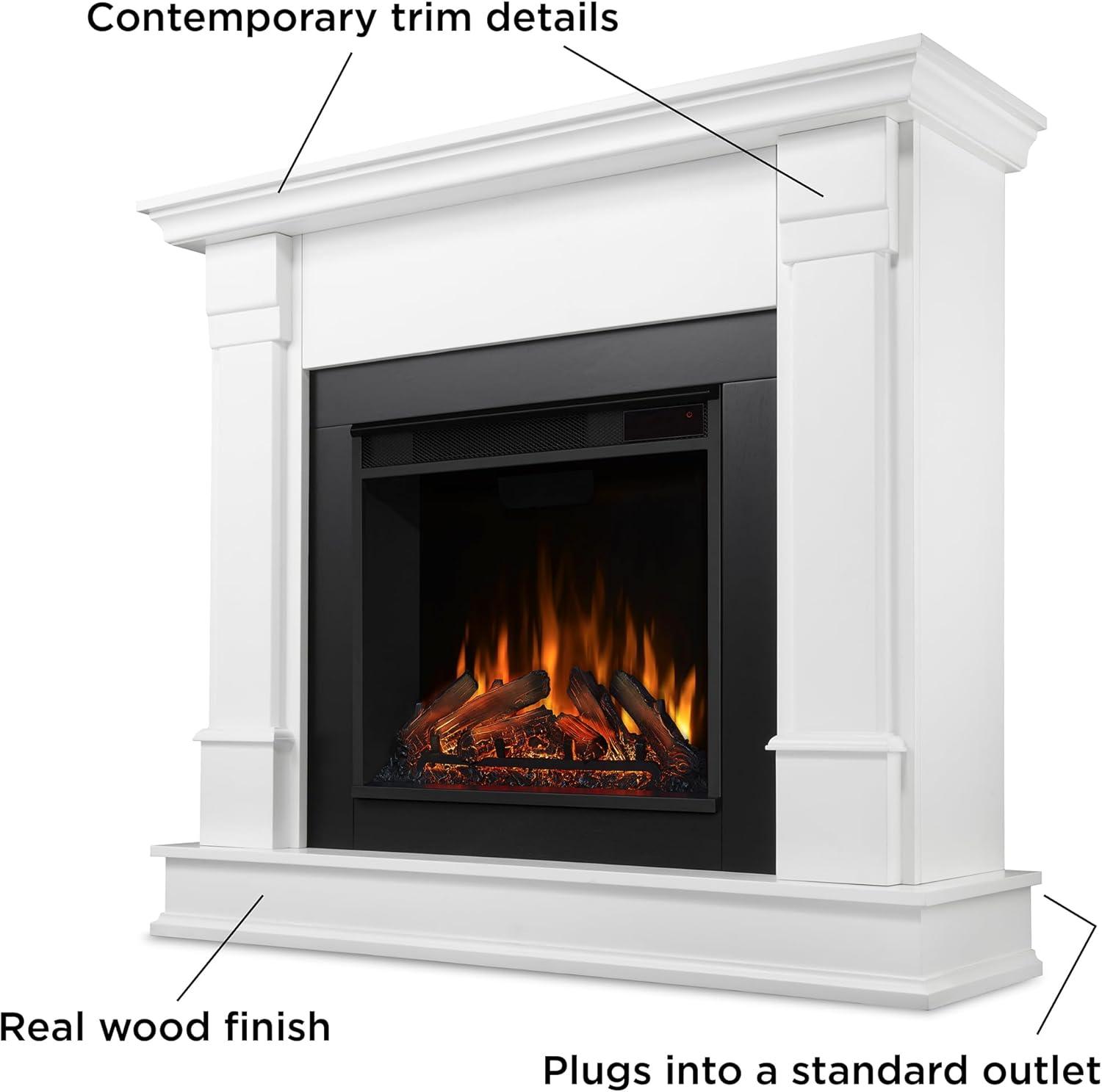 Silverton Electric Fireplace in White by Real Flame