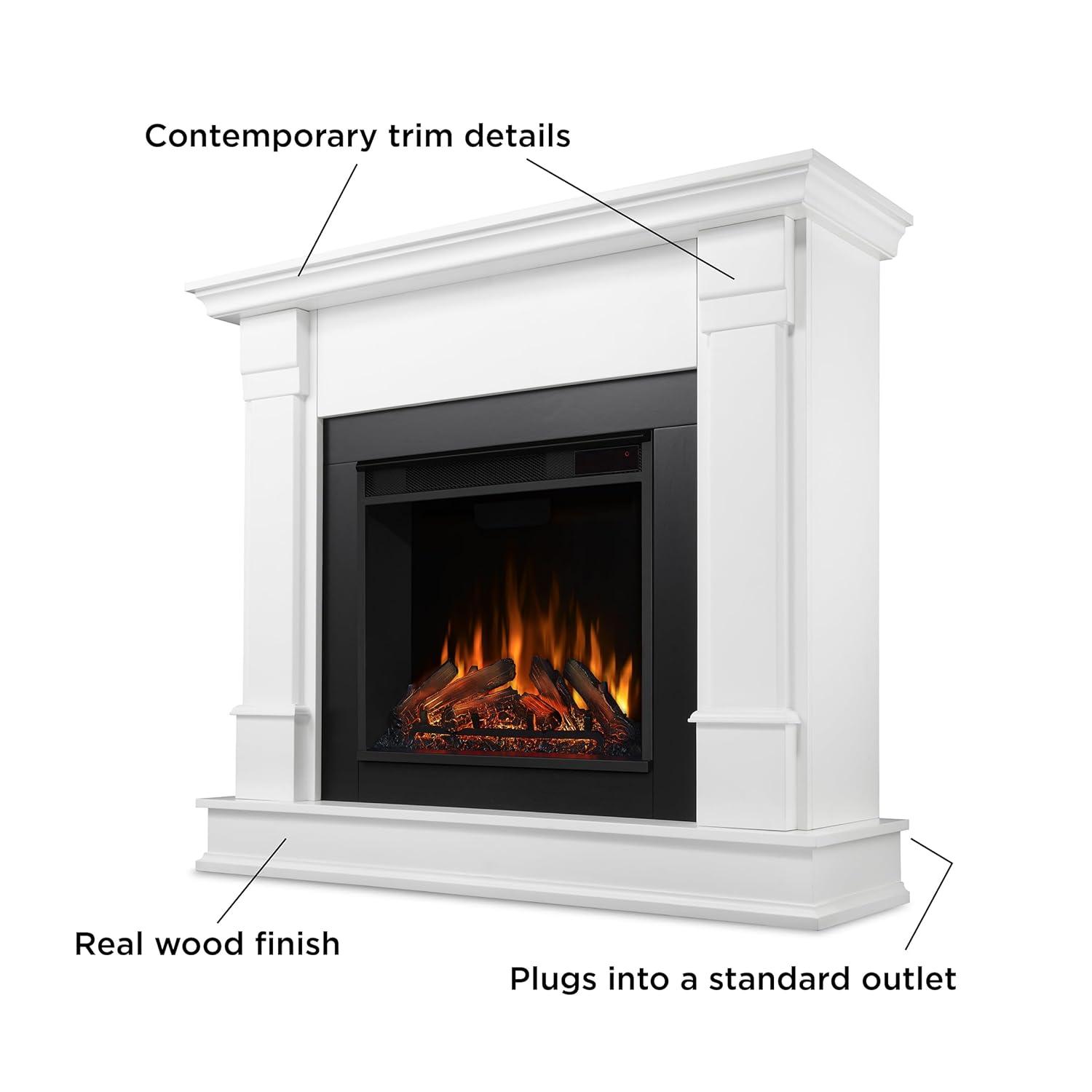 Silverton Electric Fireplace in White by Real Flame