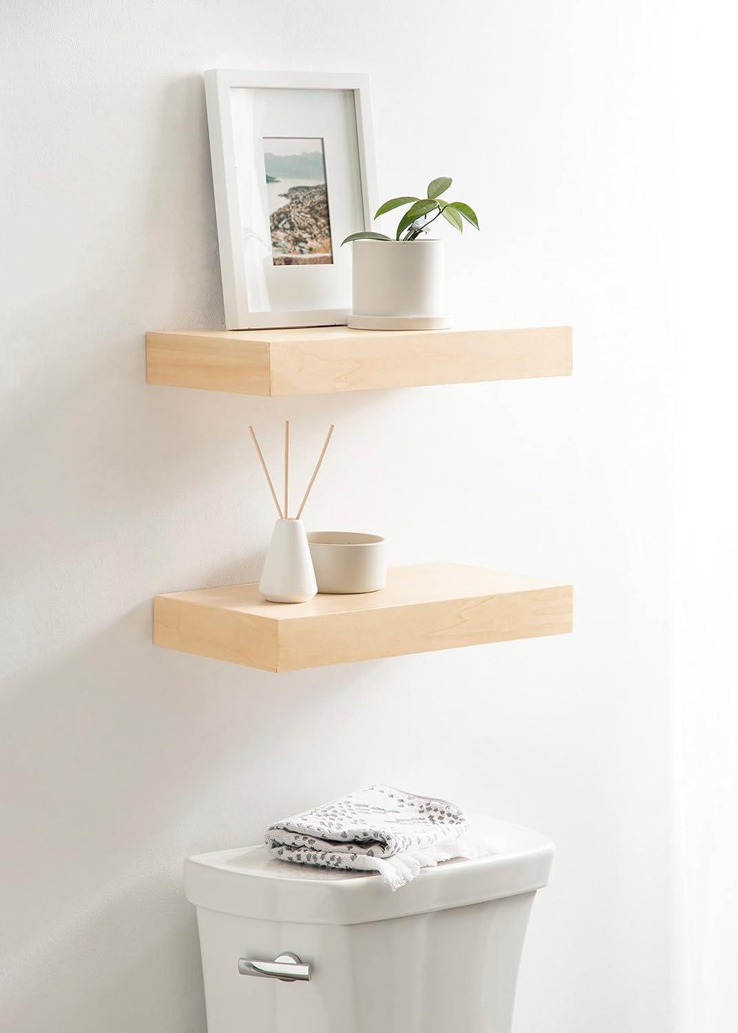 Kate and Laurel Havlock Wood Shelf Set