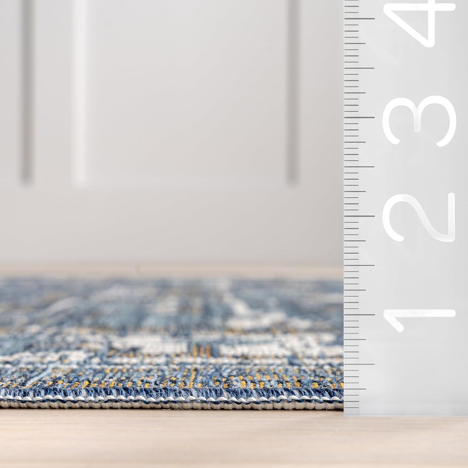 Nuloom Jamie Indoor/Outdoor Reversible Area Rug, 5' x 8', Cream & Blue