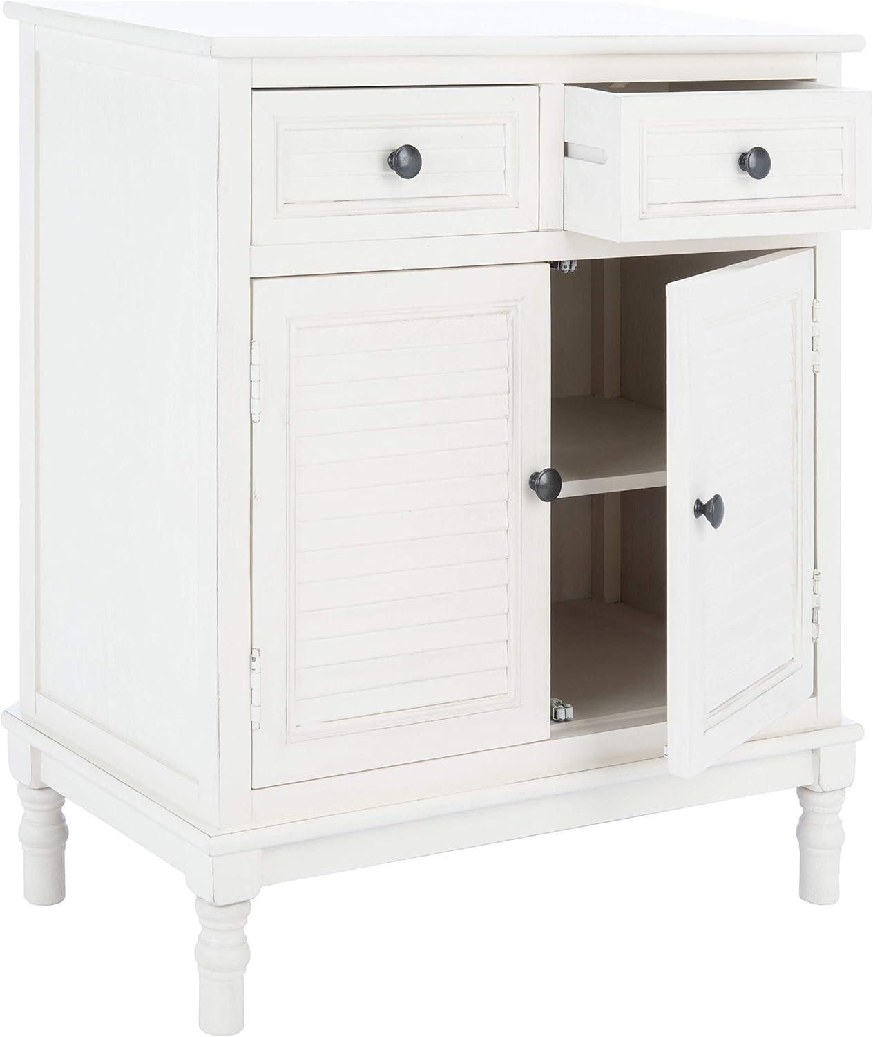 SAFAVIEH Tate 2-Drawer 2-Door Sideboard Distressed / White