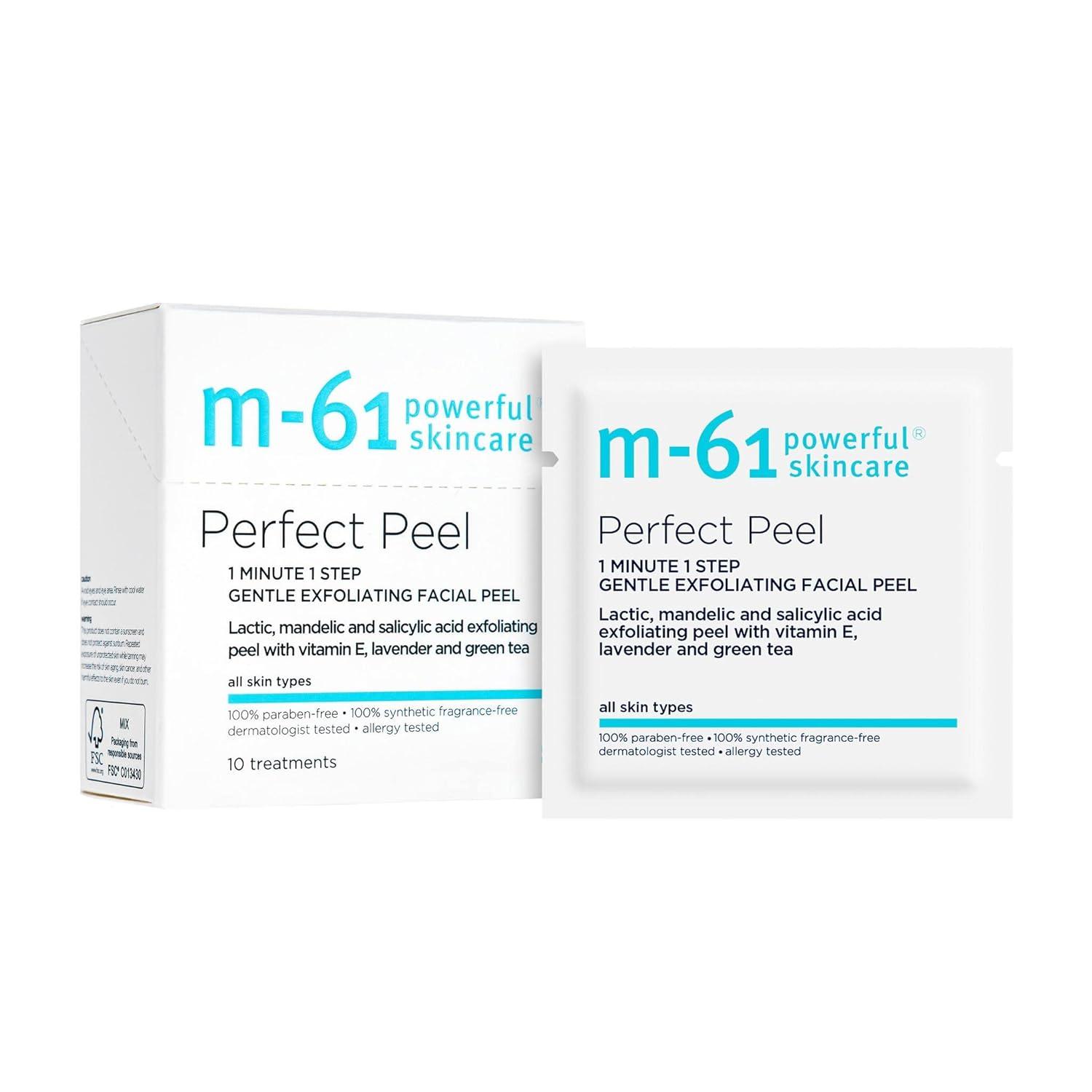 M-61 PowerGlow Peel 1 minute 1 Step Exfoliating Face Peel (10packs)