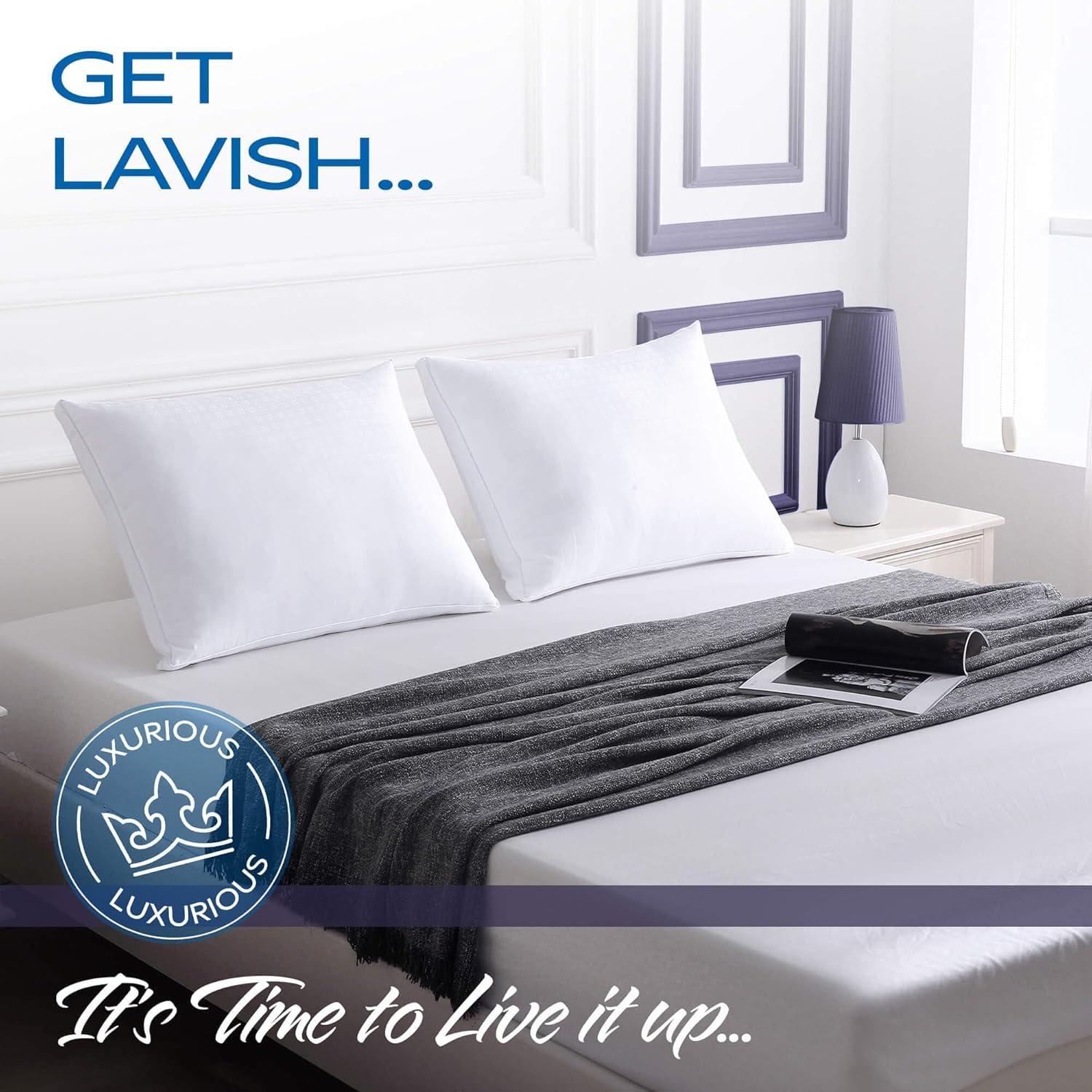 Maxi Breathable Down Alternative Queen Bed Pillow – (2 Pack)