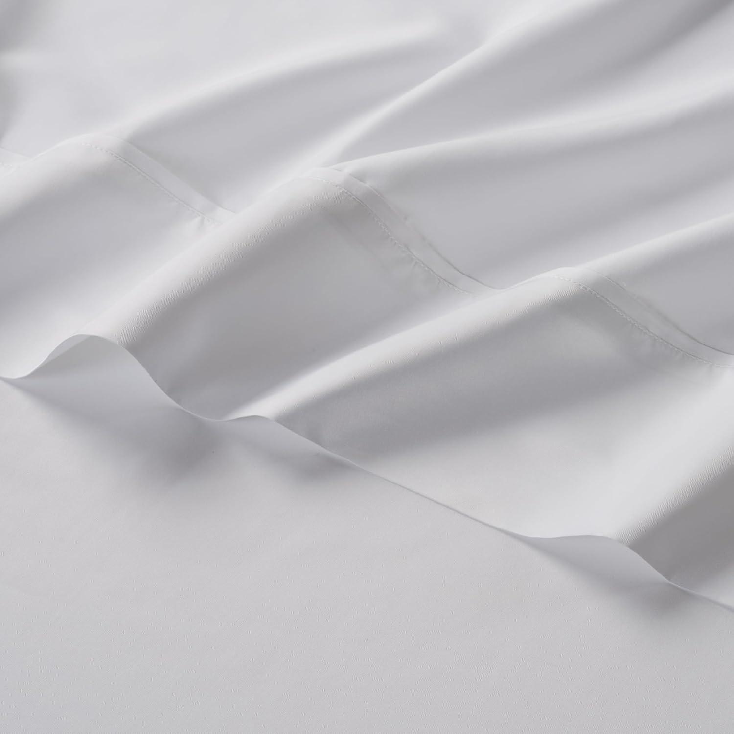 Serta Classic Bedding Bundle - Contains a Twin Size Mattress Protector and Sheet Set Along with One Standard Pillow - CertiPUR-US Certified White