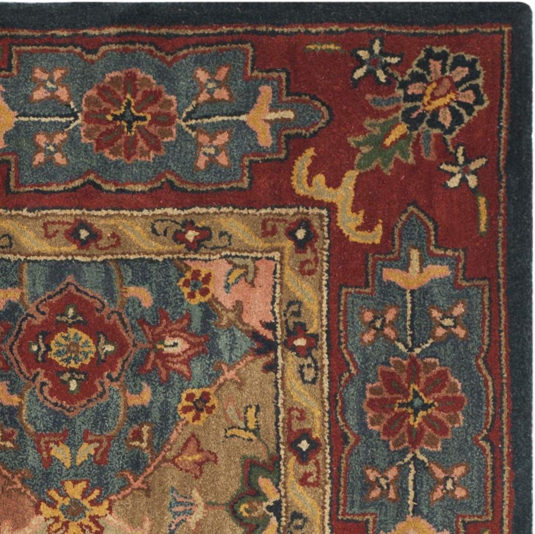 Heritage HG926 Hand Tufted Area Rug - Red/Multi - 8'x8' - Safavieh.