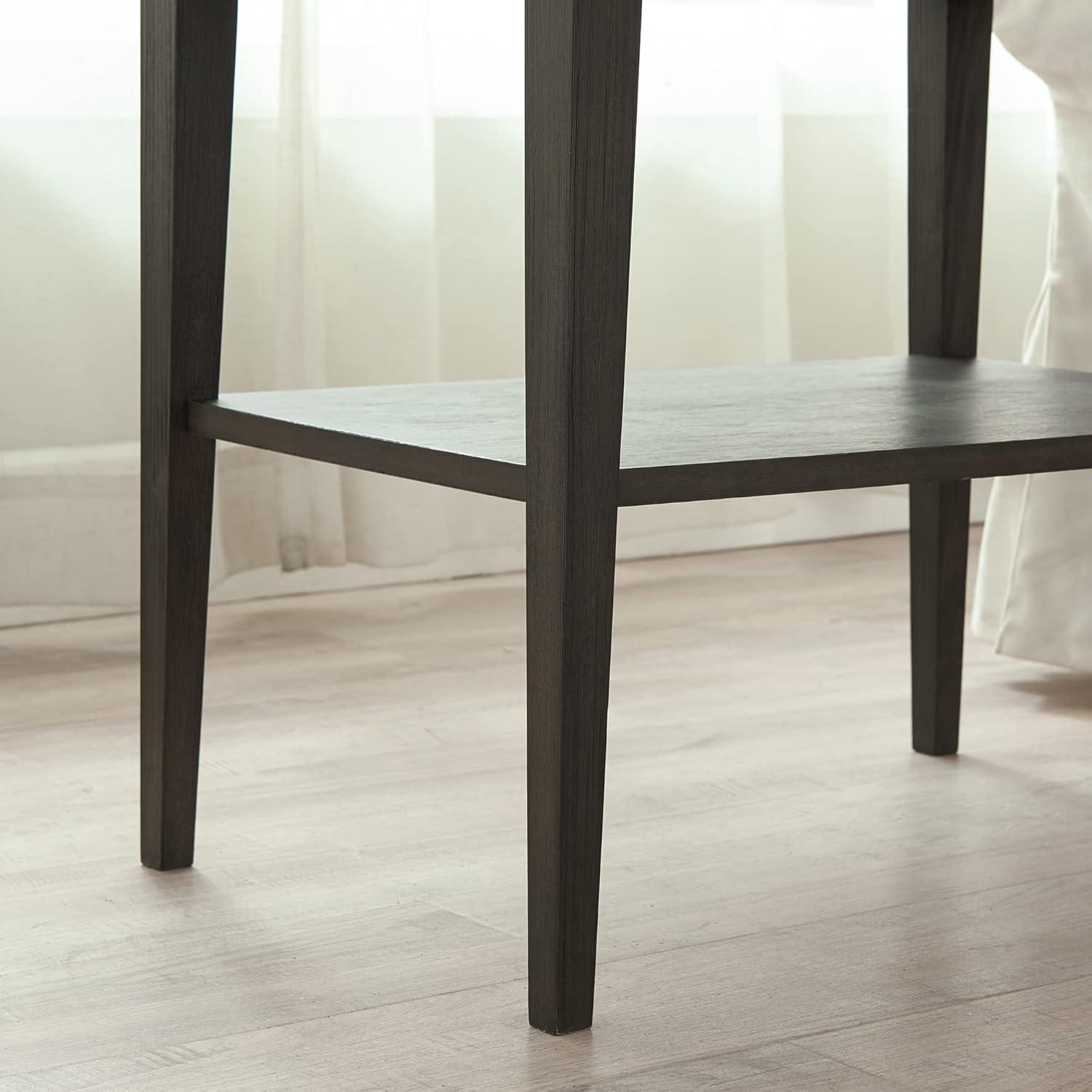 Beckett Solid + Manufactured Wood Side Table in Anthracite