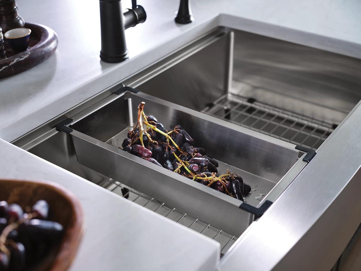 Stainless Steel Farmhouse Single Bowl Workstation Sink with Accessories