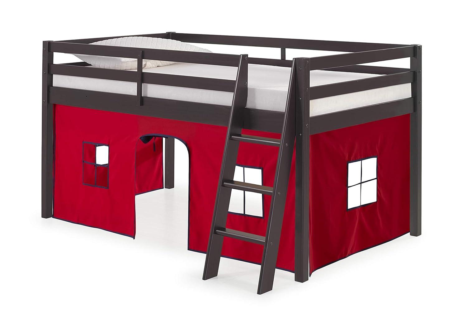 Alaterre Roxy Junior Loft - Espresso with Red and Blue Bottom Tent