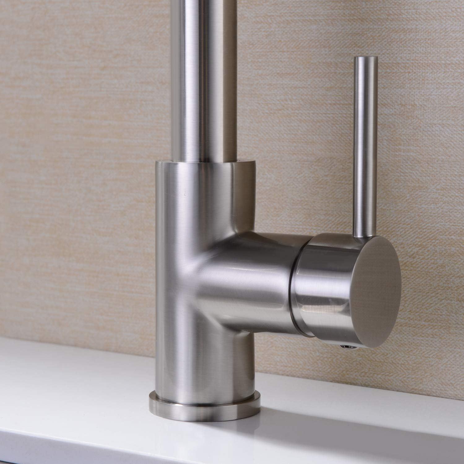 Kitchen Faucet Pull Down Sprayer Brushed Nickel,Single Handle Kitchen Sink Faucet